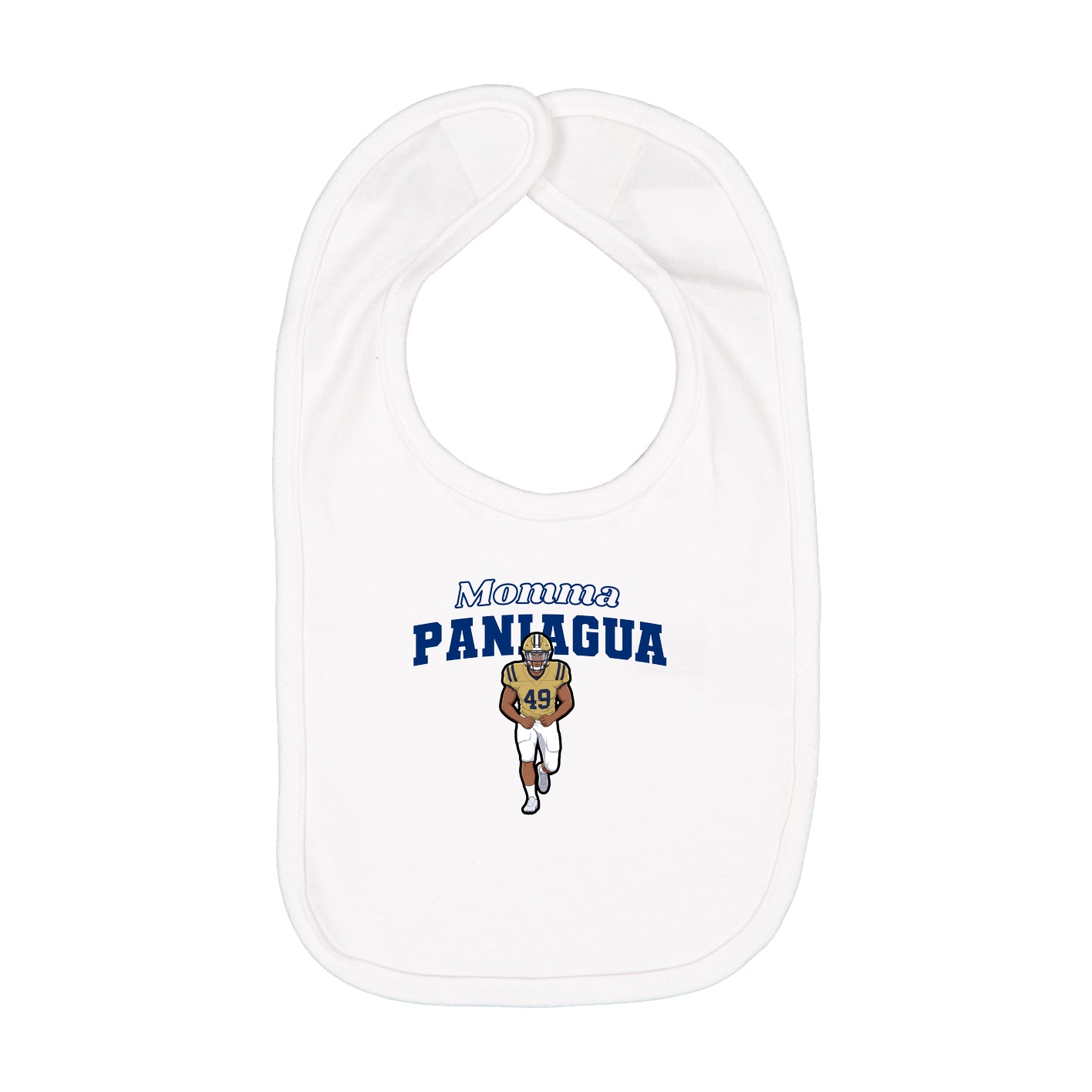 Infant Bib — Mothers Day Block in White