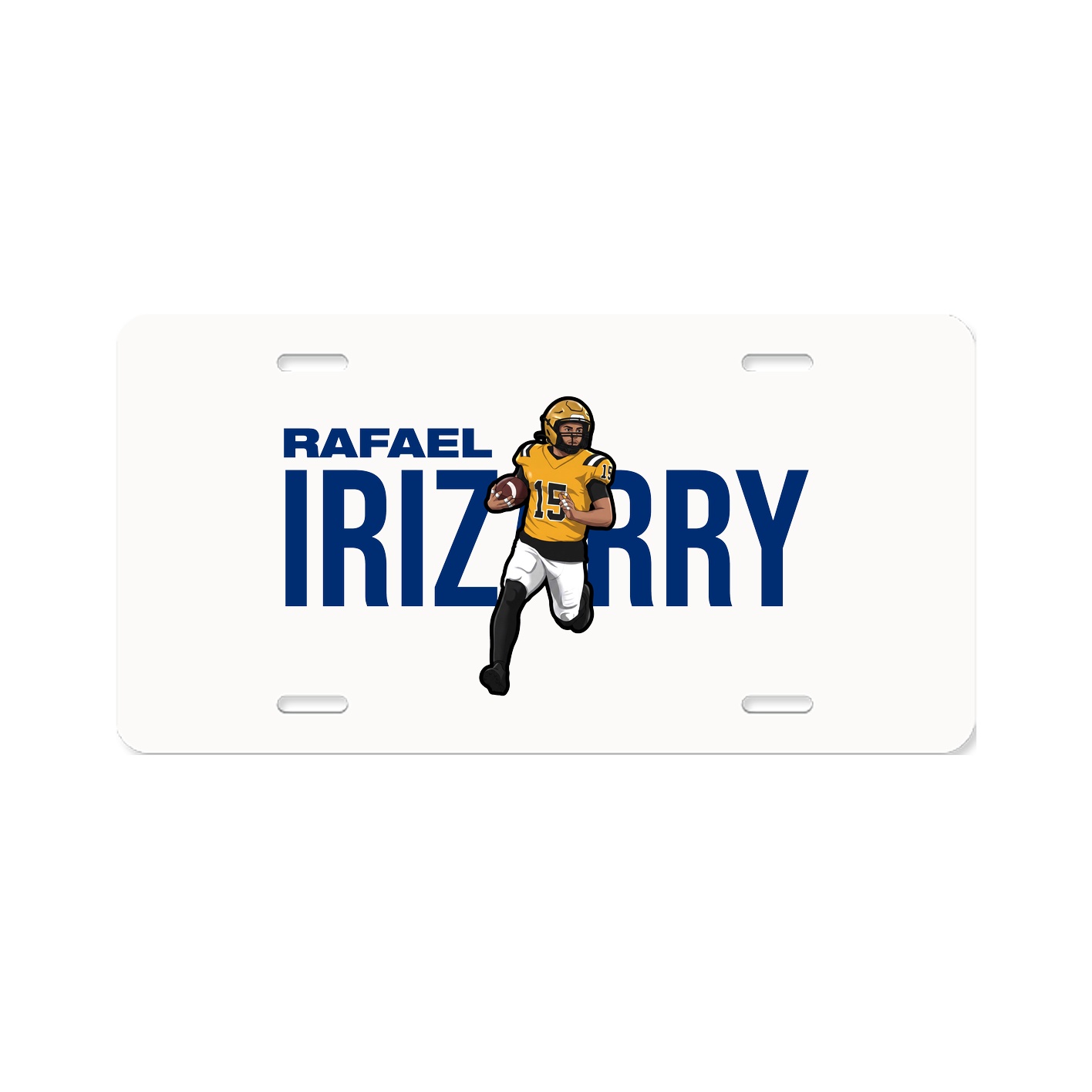 License Plate — Player Name in Classic