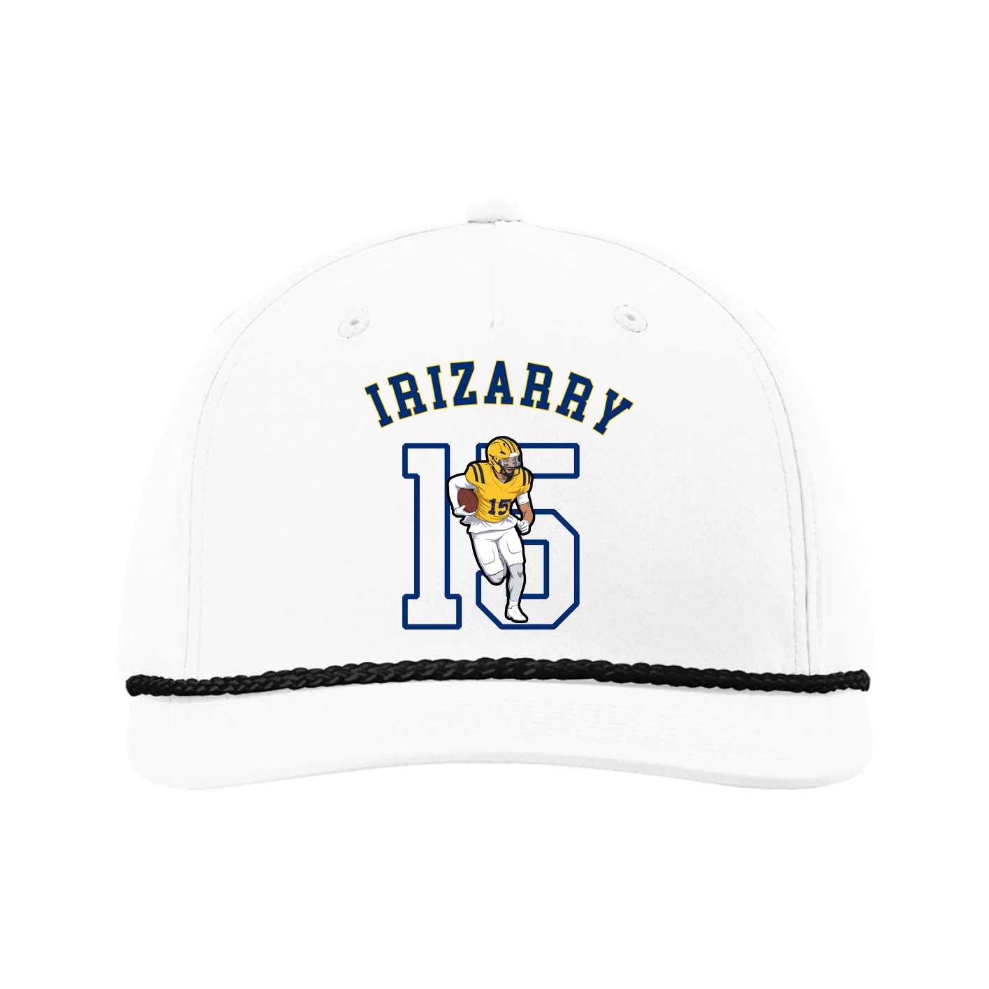 Five-Panel Classic Rope Cap — Shirsey Arch in White