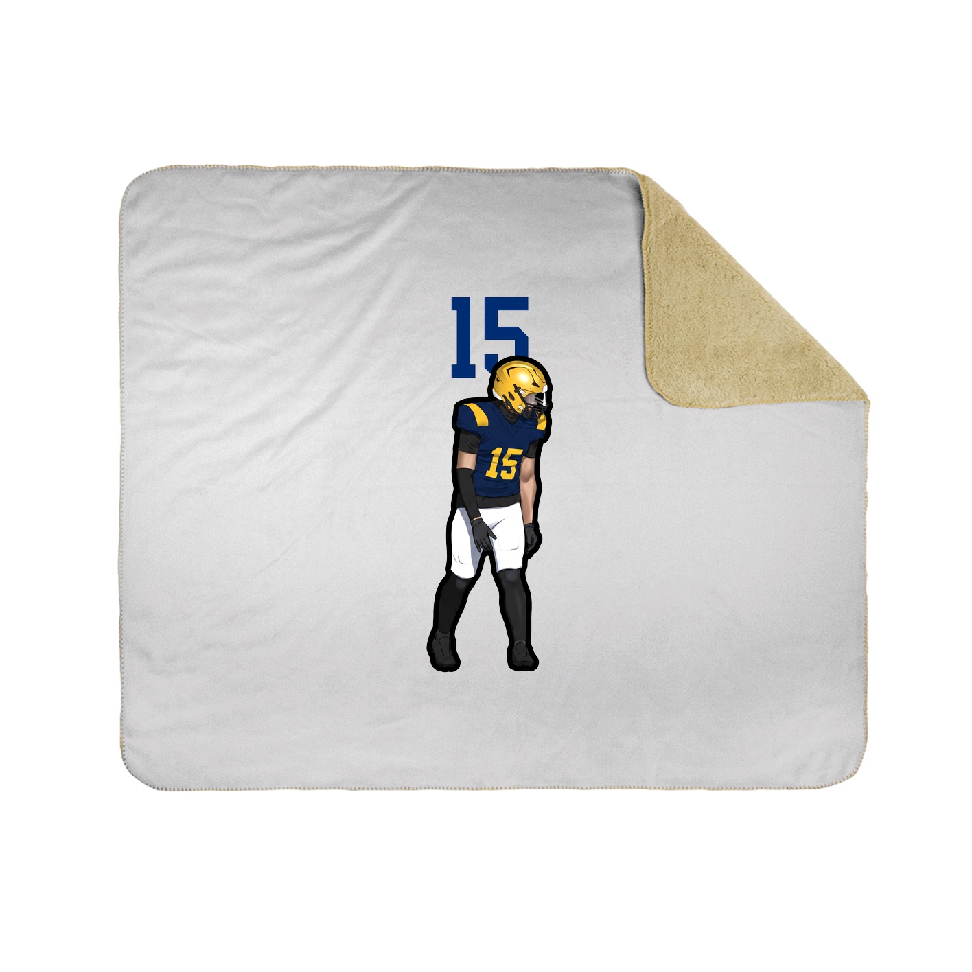 Throw Blanket — Number Top in White