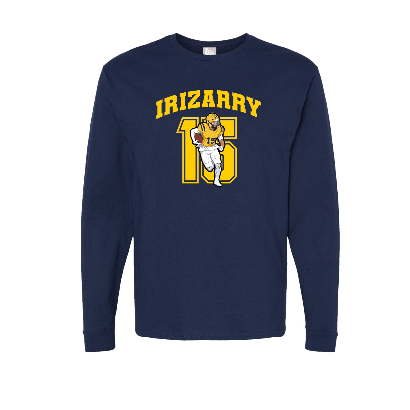 Long Sleeve Tee — Number in Navy