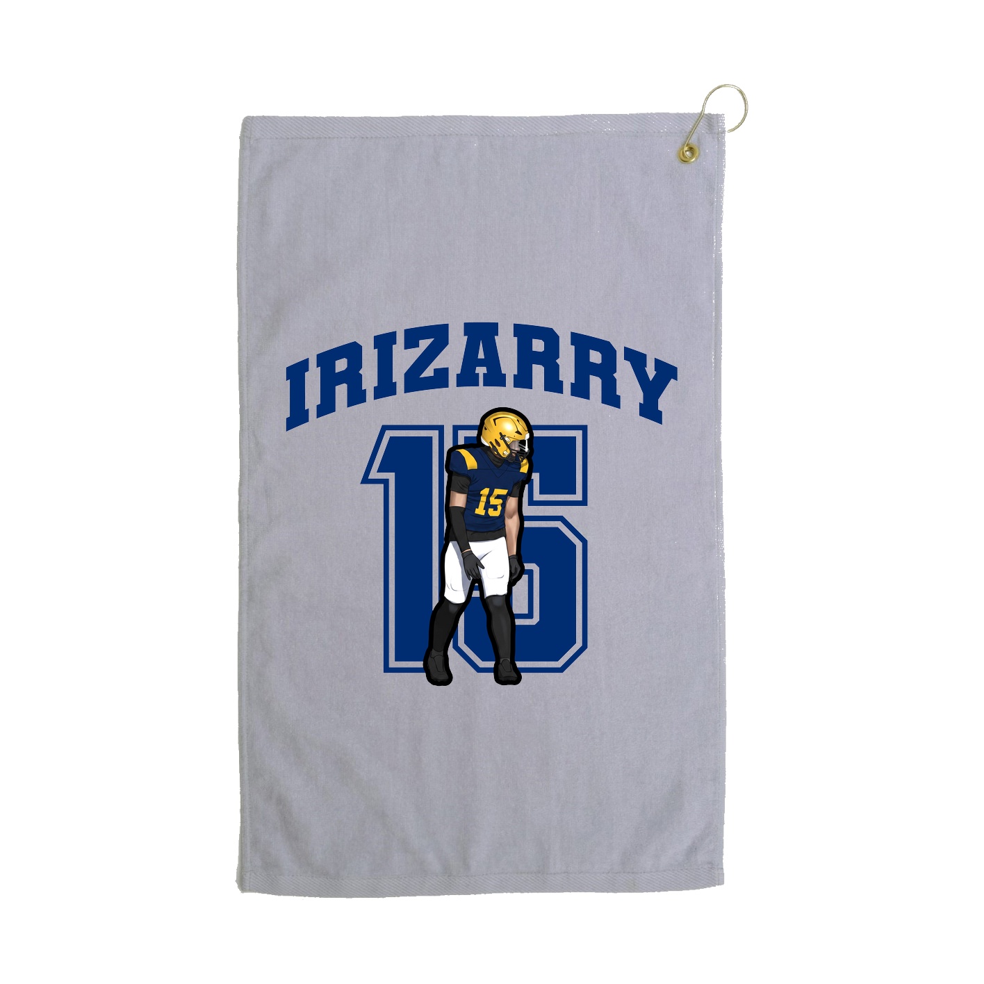 Golf Towel — Number in Grey