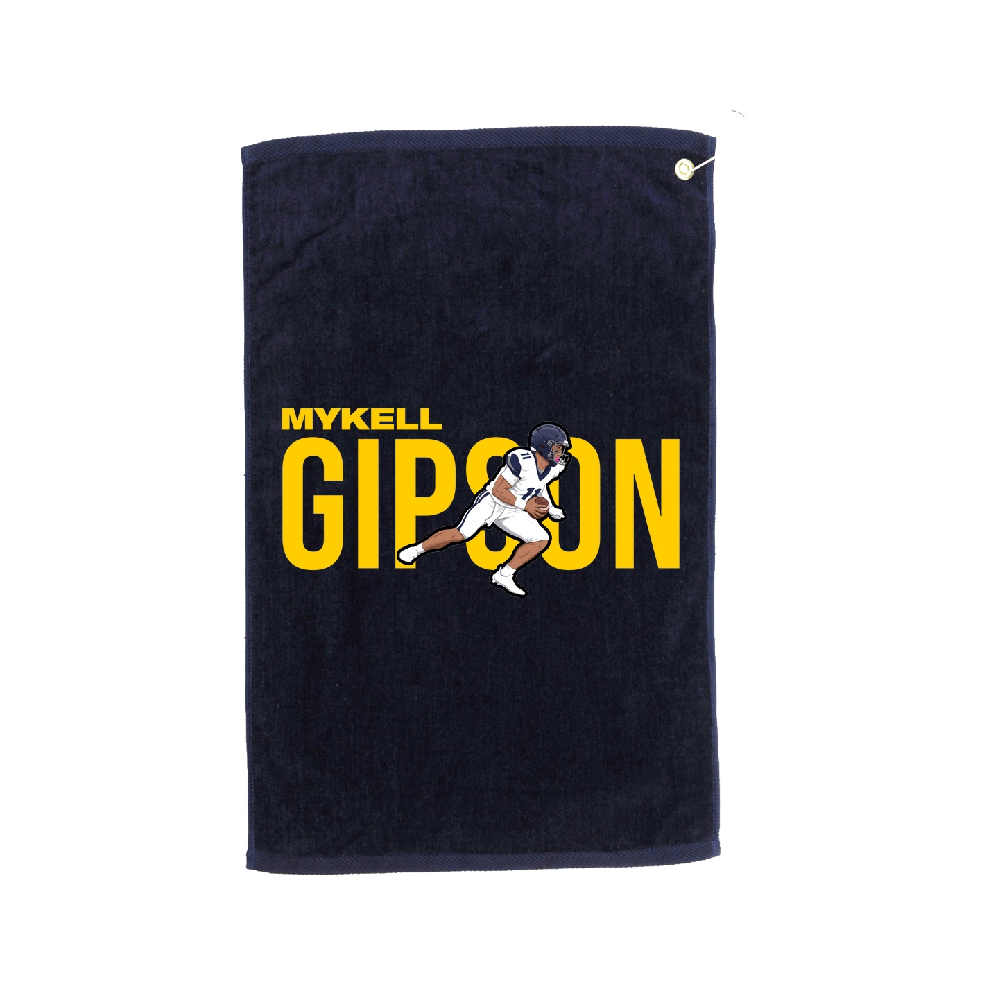 Golf Towel — Player Name in Navy
