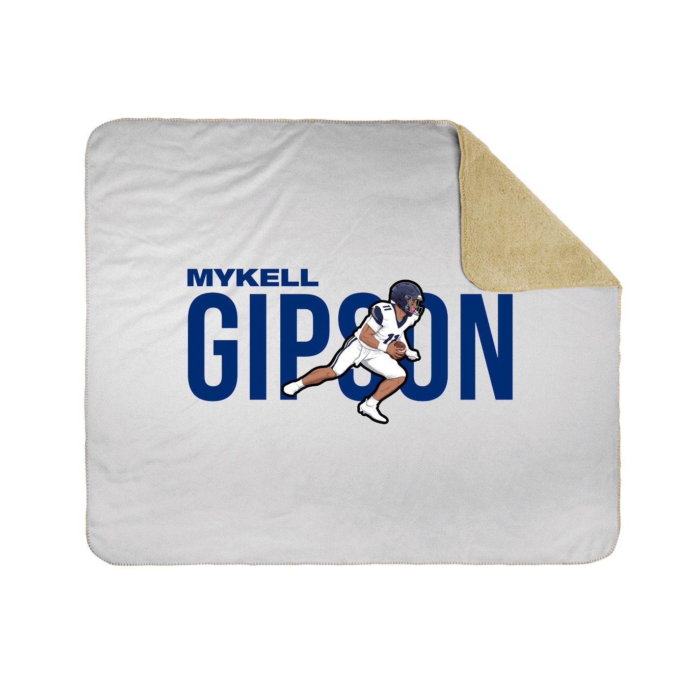 Throw Blanket — Player Name in White