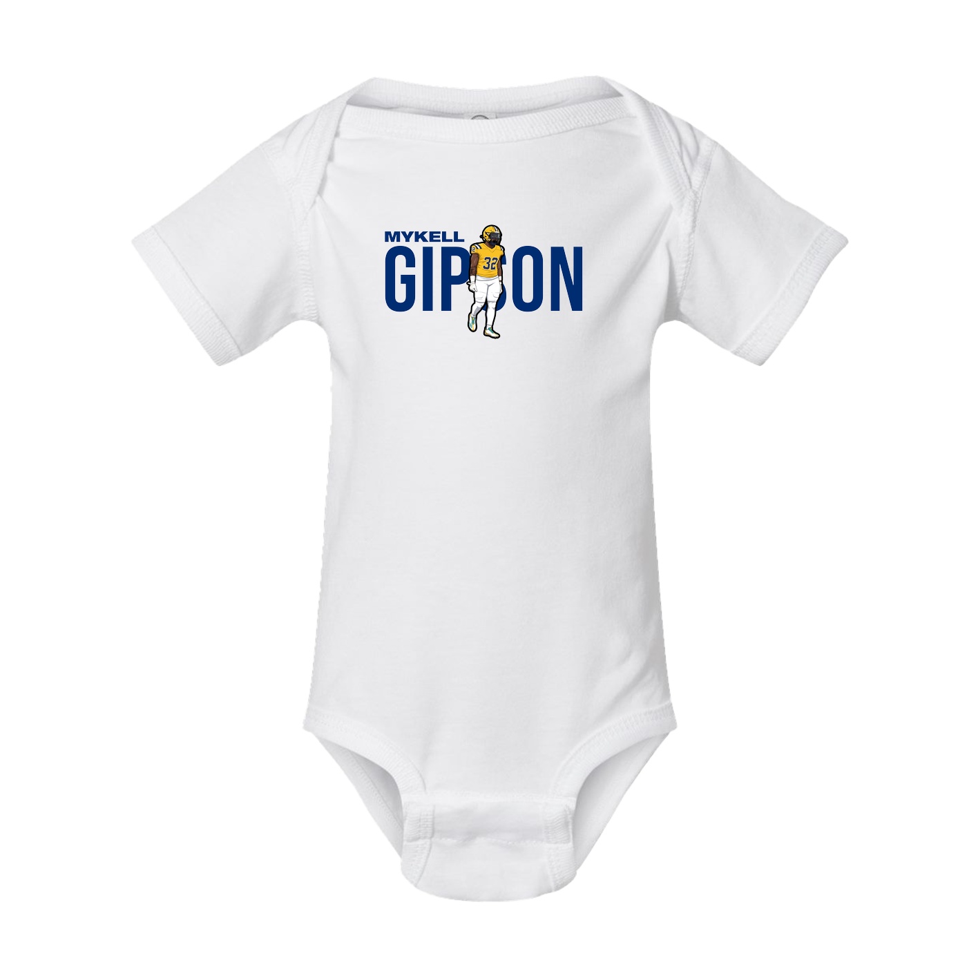 Baby Onesie — Player Name in White