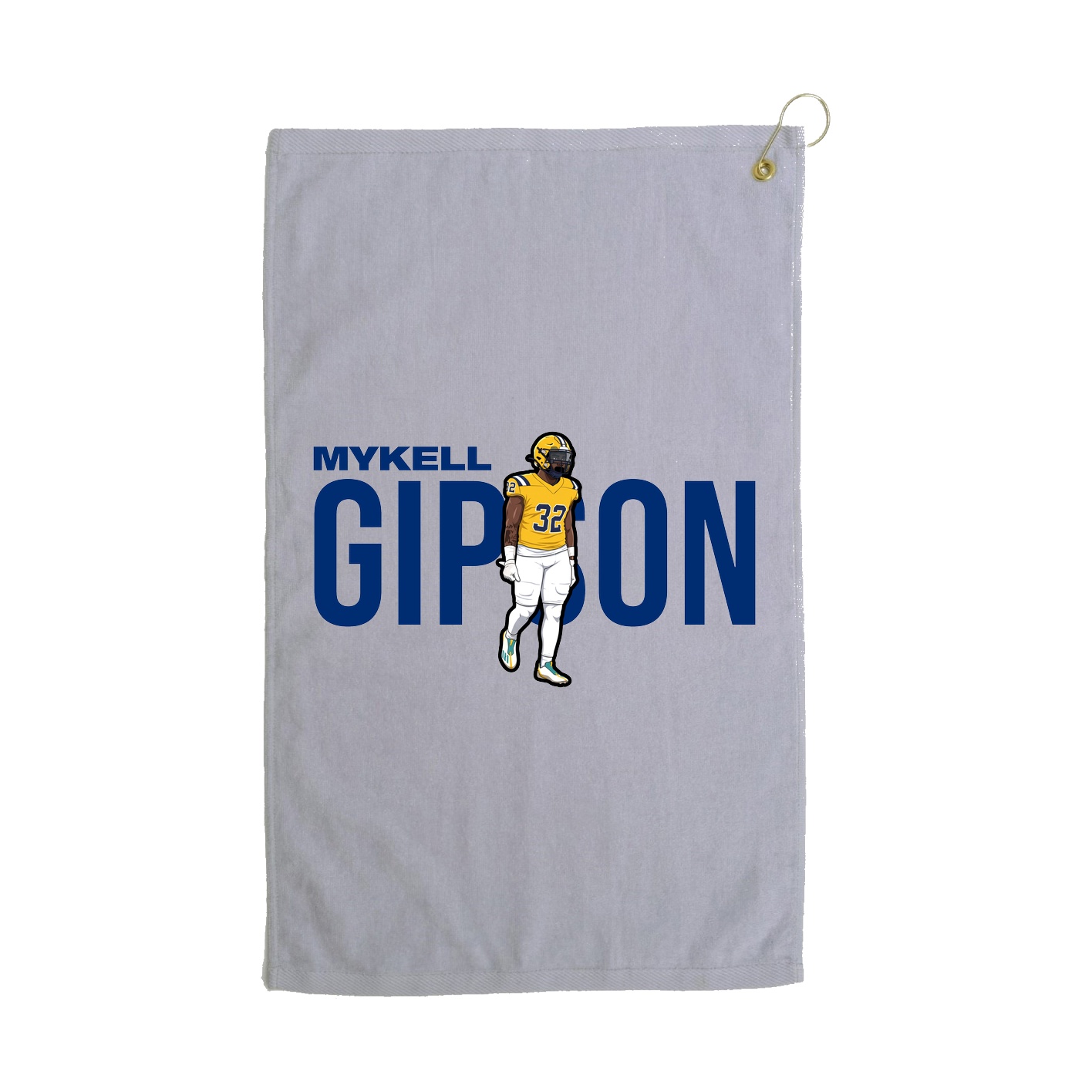 Golf Towel — Player Name in Grey