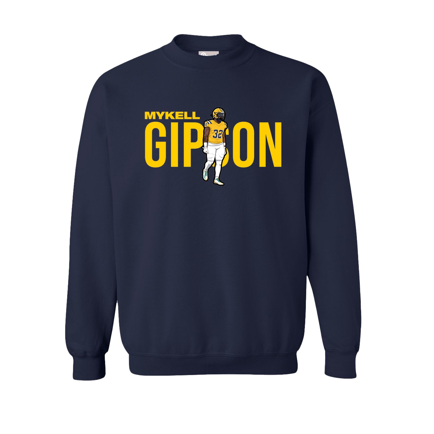 Fleece Crew — Player Name in Navy