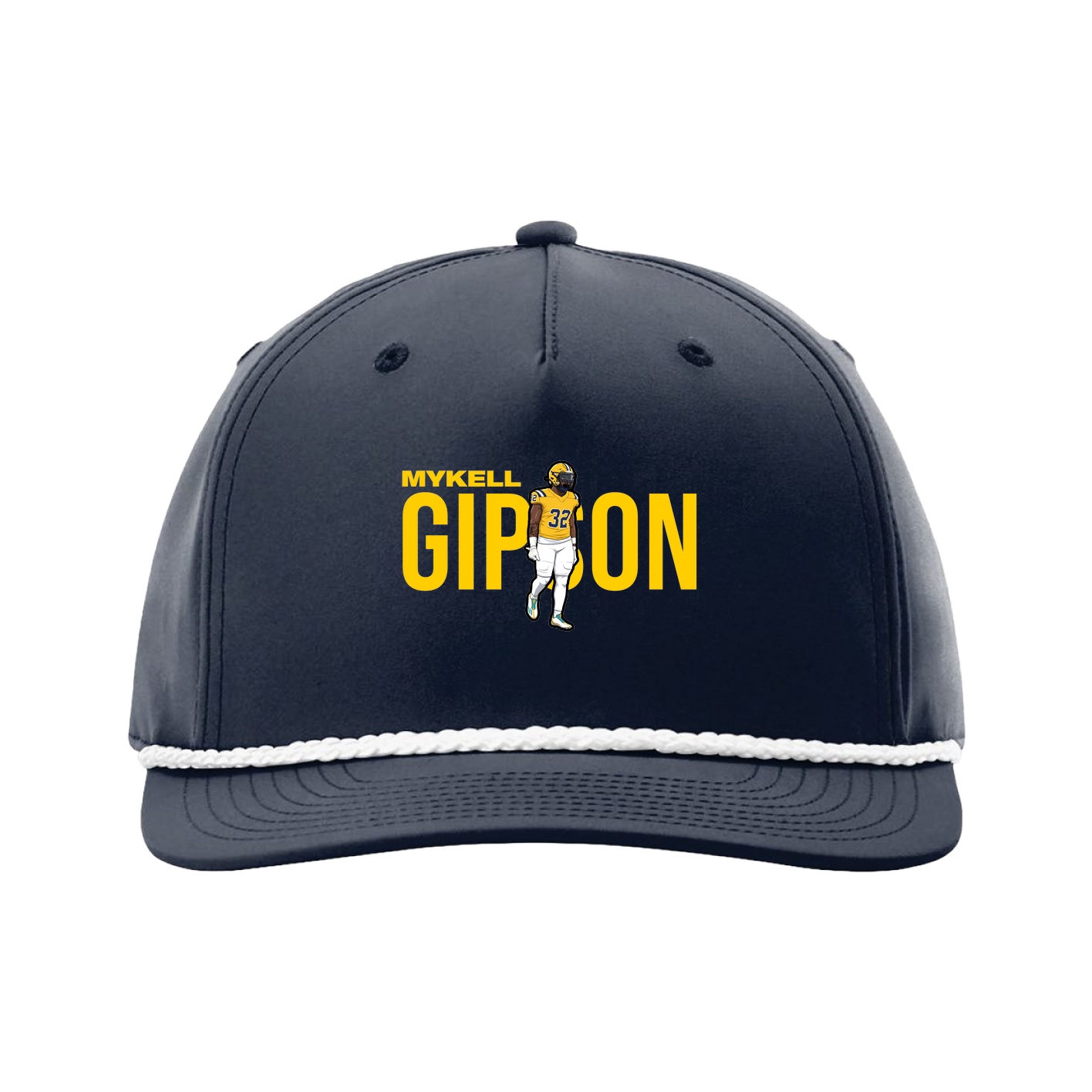 Five-Panel Classic Rope Cap — Player Name in Navy