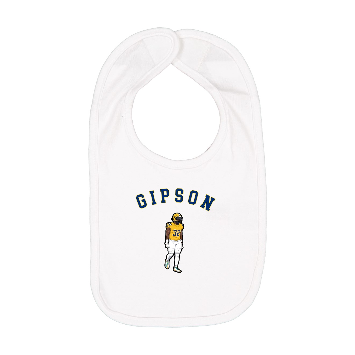 Infant Bib — Shirsey Arch in White