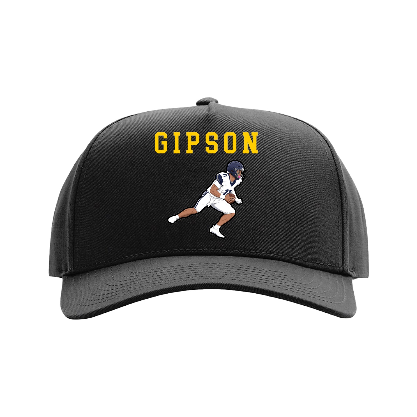 Full Fabric Five-Panel Champ Cap — Shirsey in Black