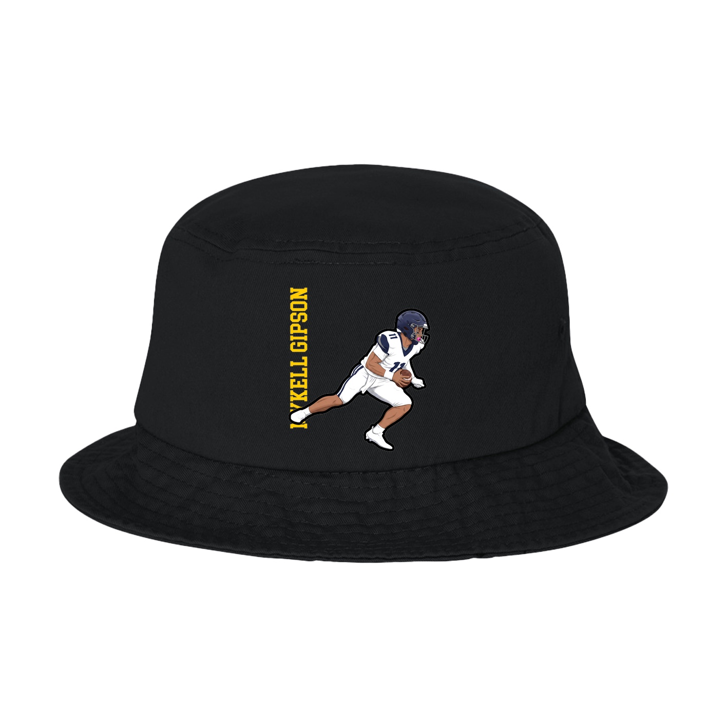 Bucket Cap — Name Vertical in Black