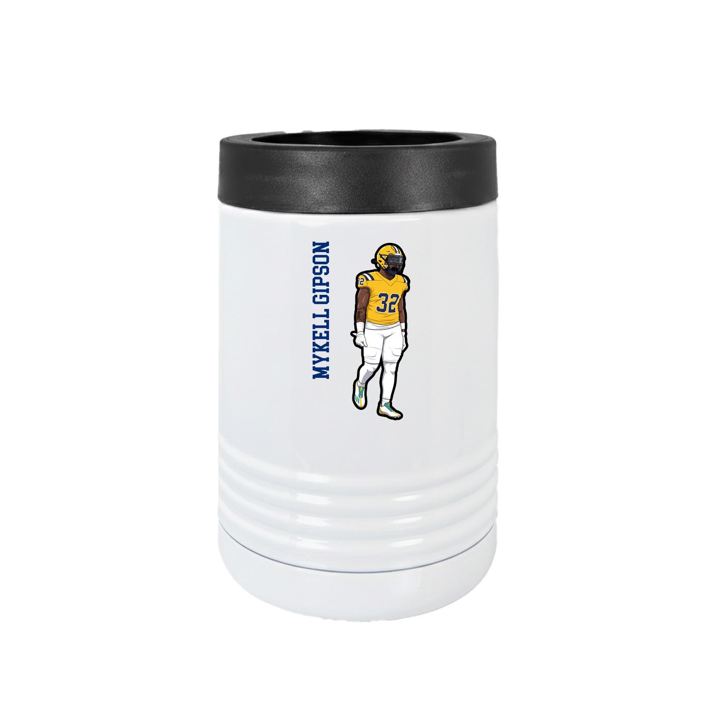 Beverage Holder — Name Vertical in White
