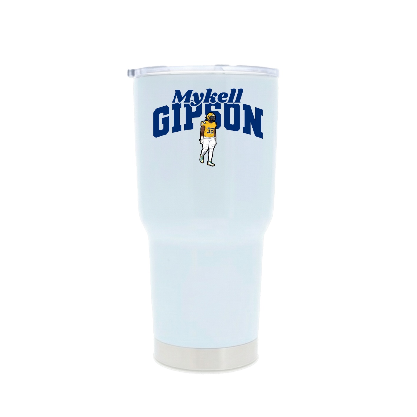 30oz Stainless Steel Tumbler — Signature Arch in White