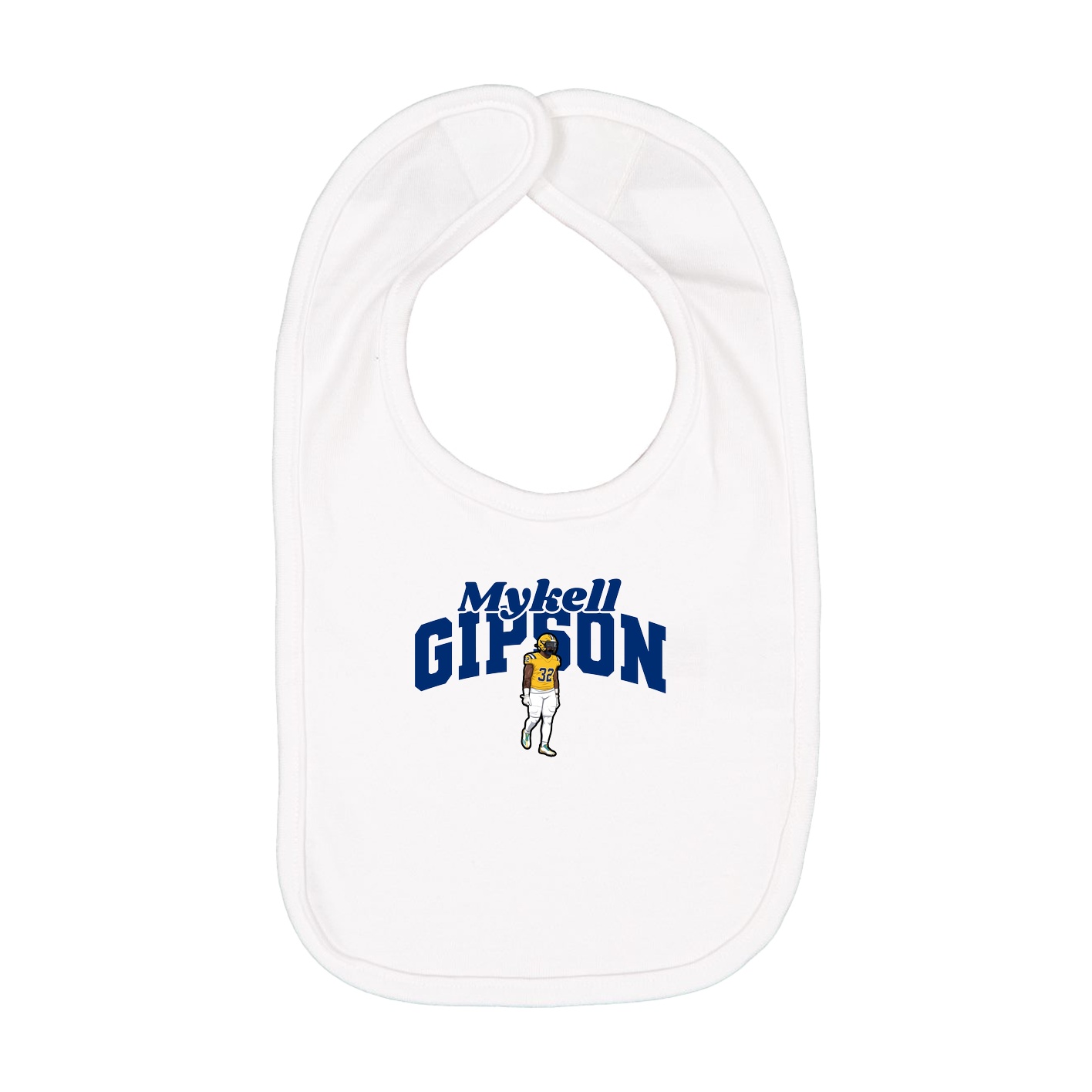 Infant Bib — Signature Arch in White
