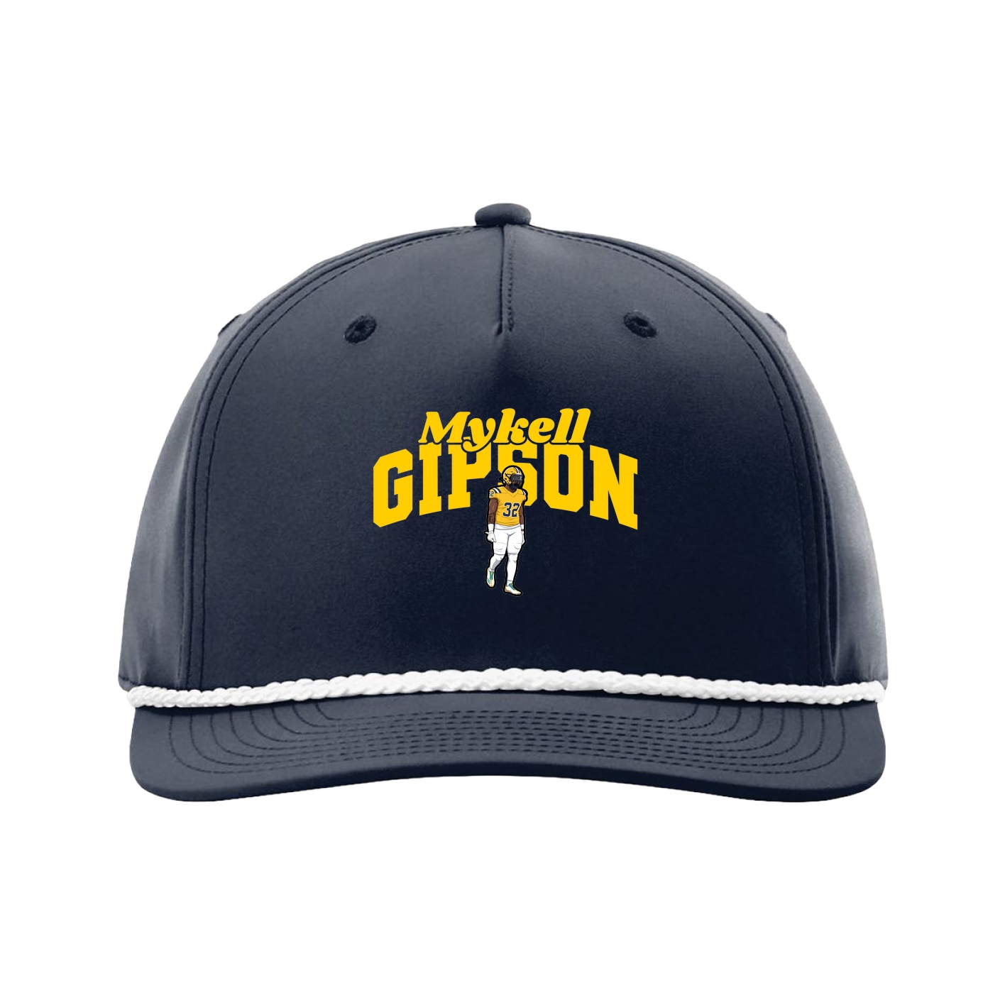 Five-Panel Classic Rope Cap — Signature Arch in Navy