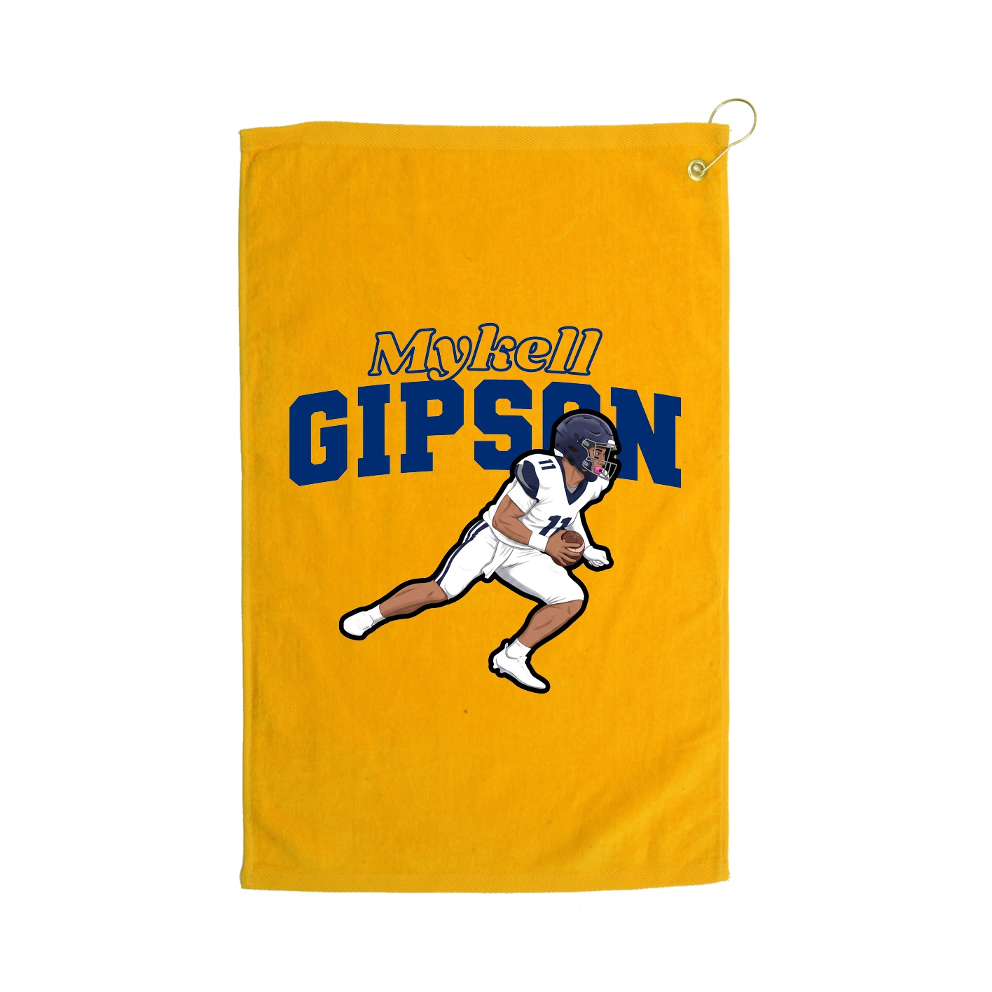 Golf Towel — Name Arch in Gold