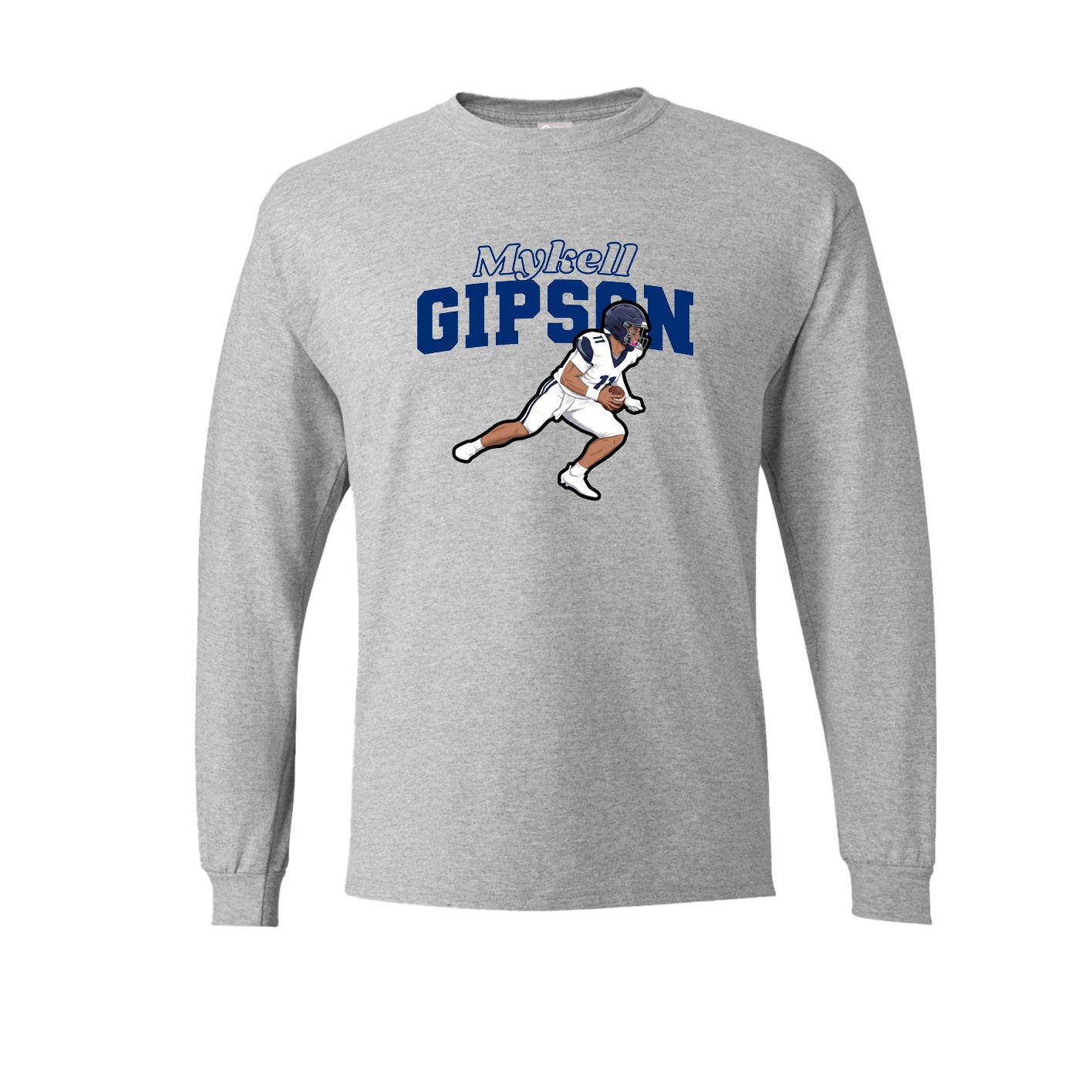 Long Sleeve Tee — Name Arch in Grey