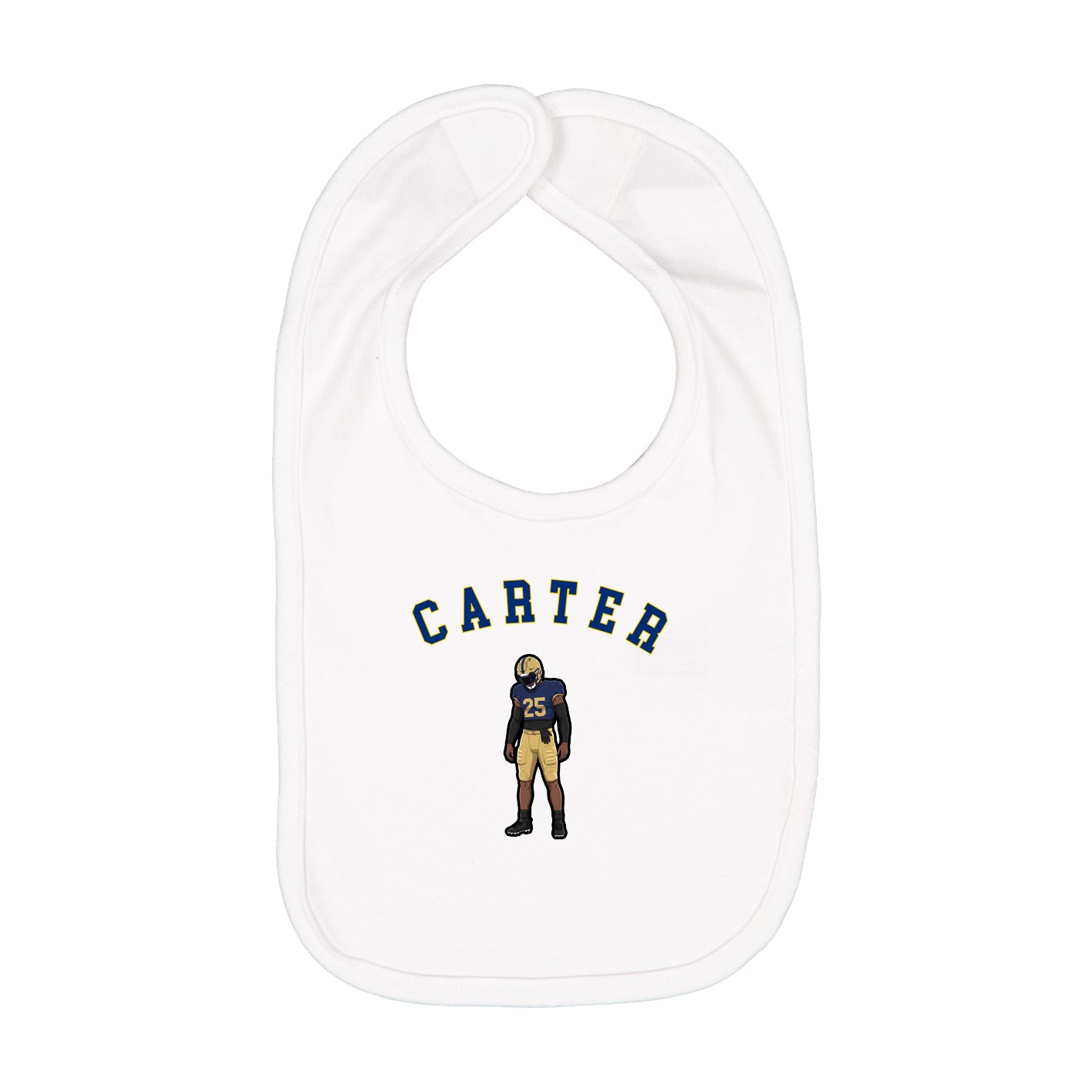 Infant Bib — Shirsey Arch in White