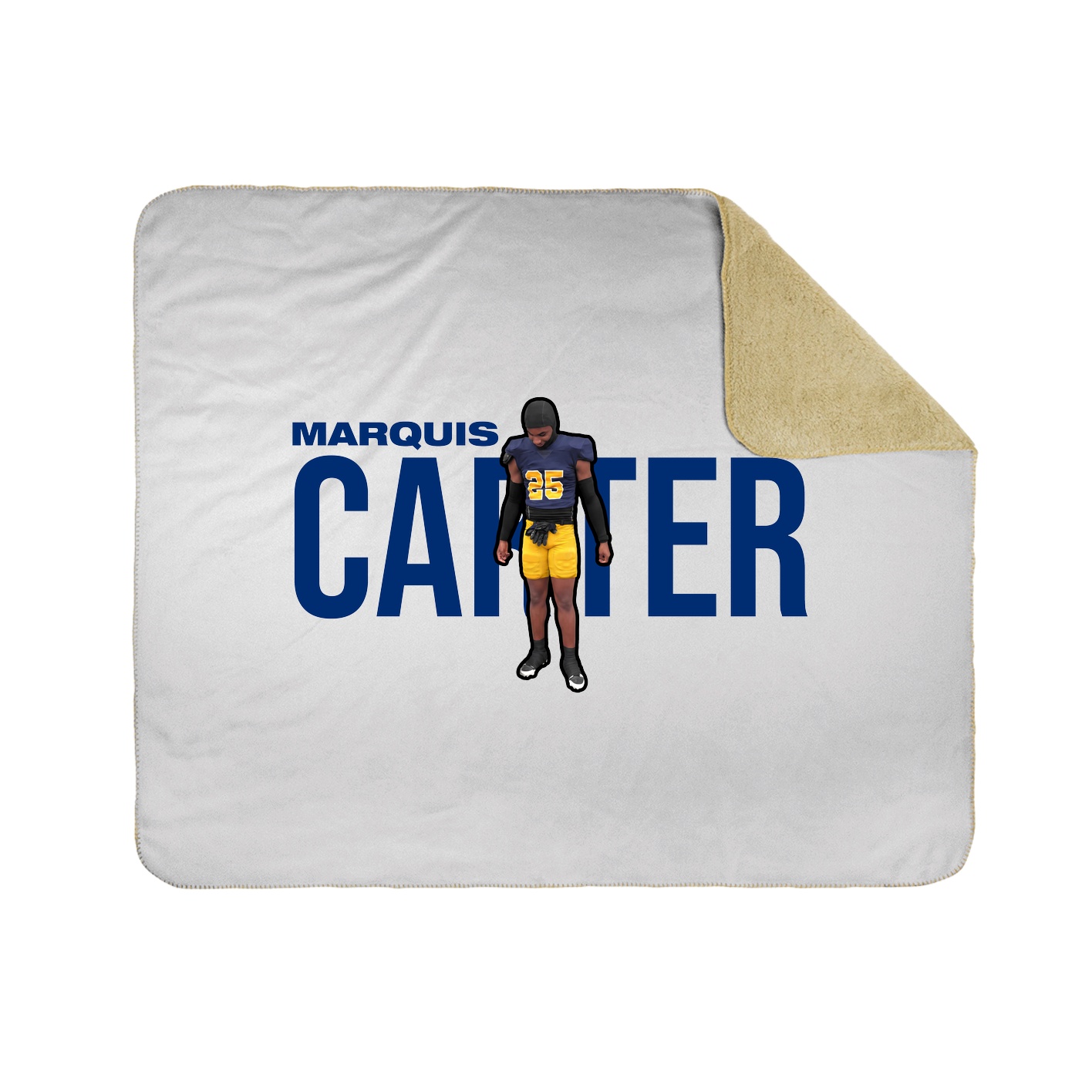 Throw Blanket — Player Name in White