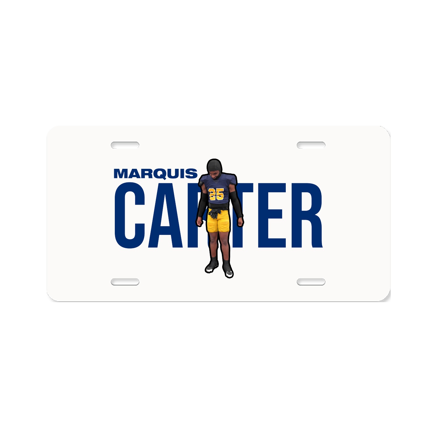 License Plate — Player Name in Classic