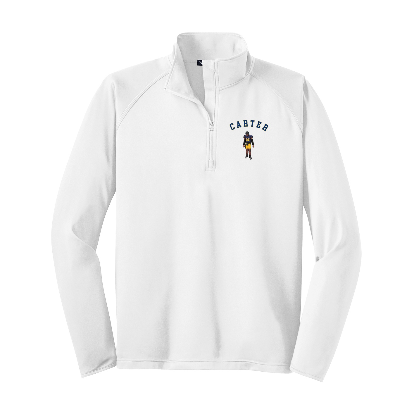 Q-Zip Pullover — Shirsey Arch in White