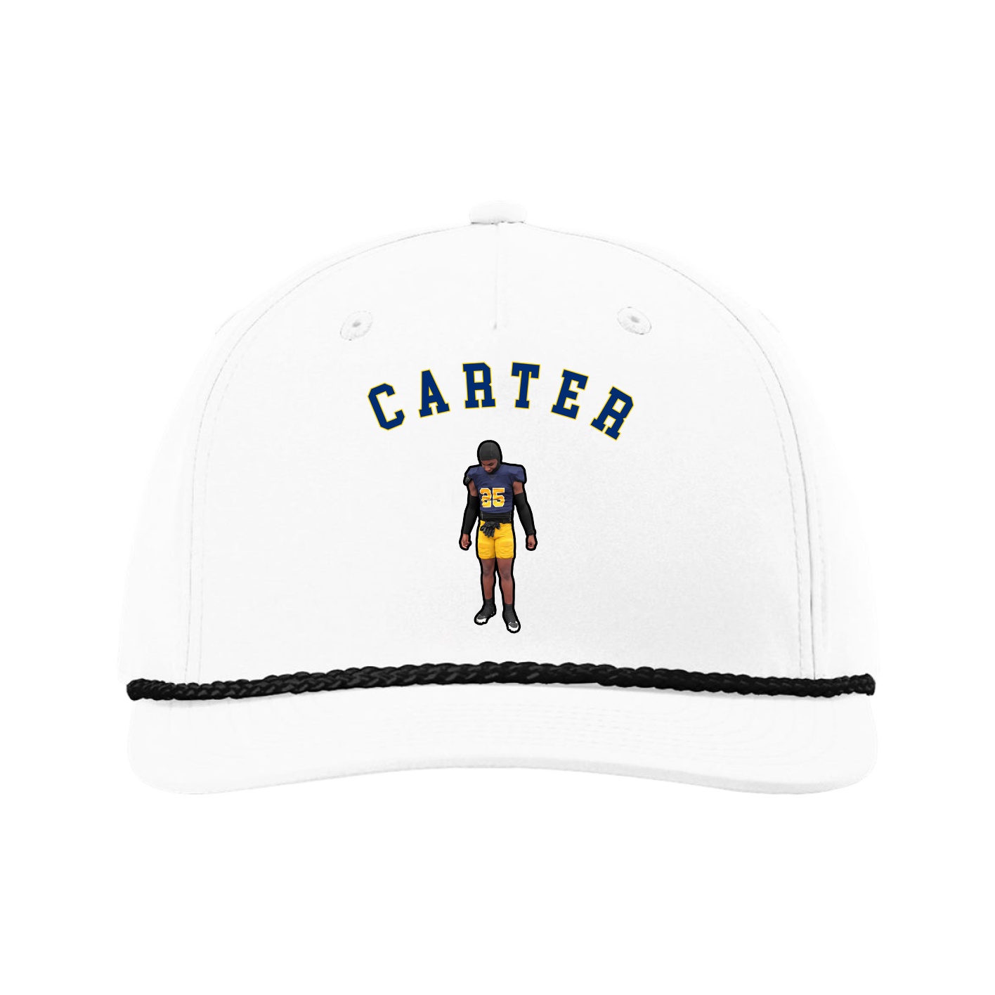 Five-Panel Classic Rope Cap — Shirsey Arch in White