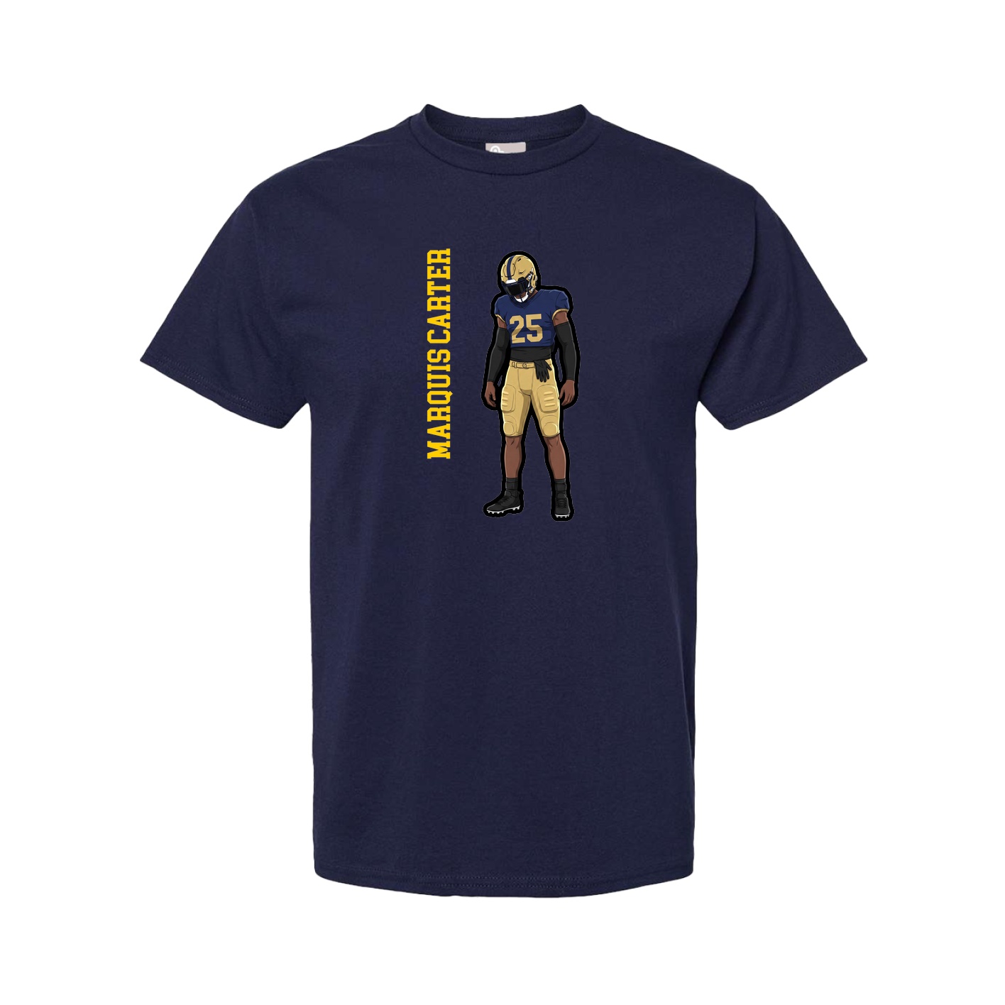 Tee — Name Vertical in Navy