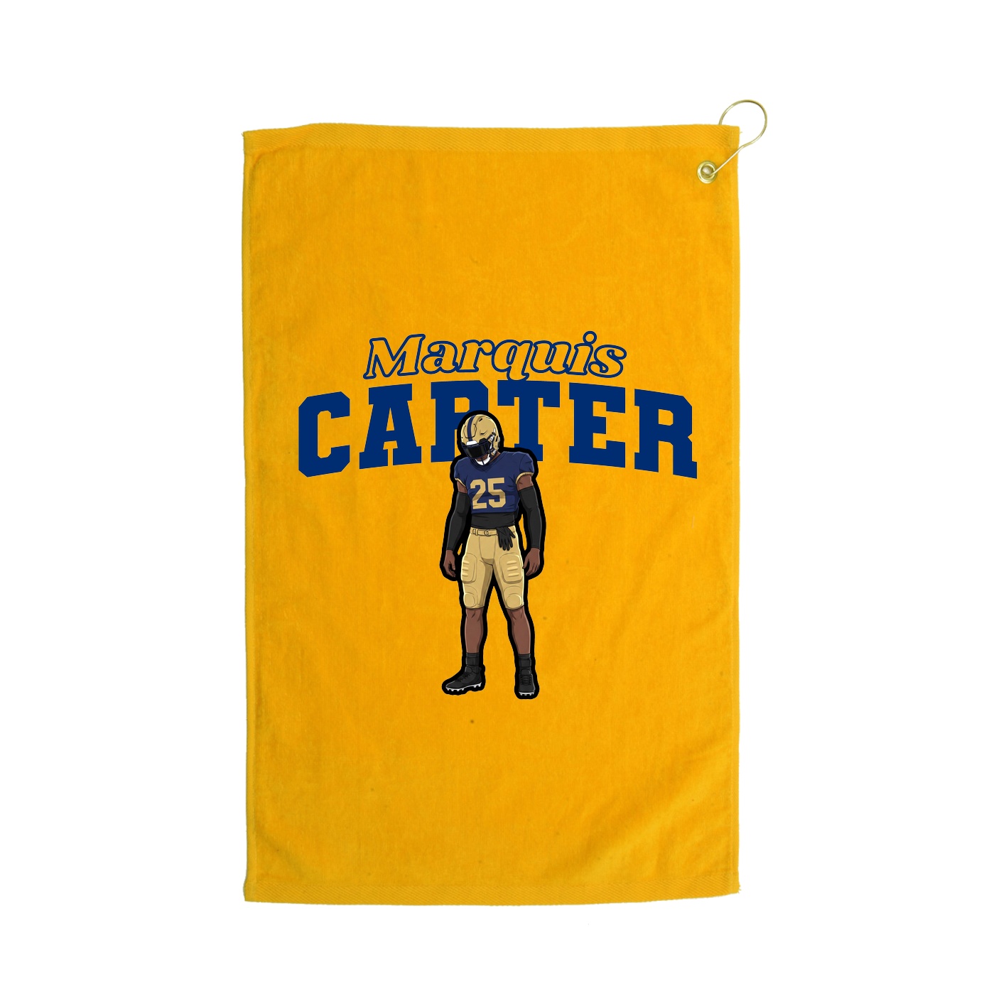 Golf Towel — Name Arch in Gold