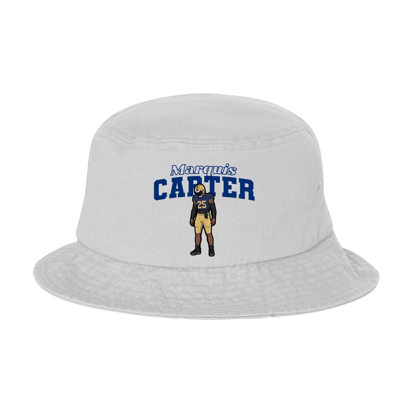 Bucket Cap — Name Arch in White