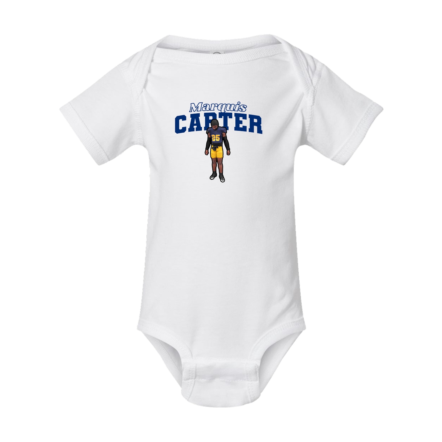 Baby Onesie — Name Arch in White