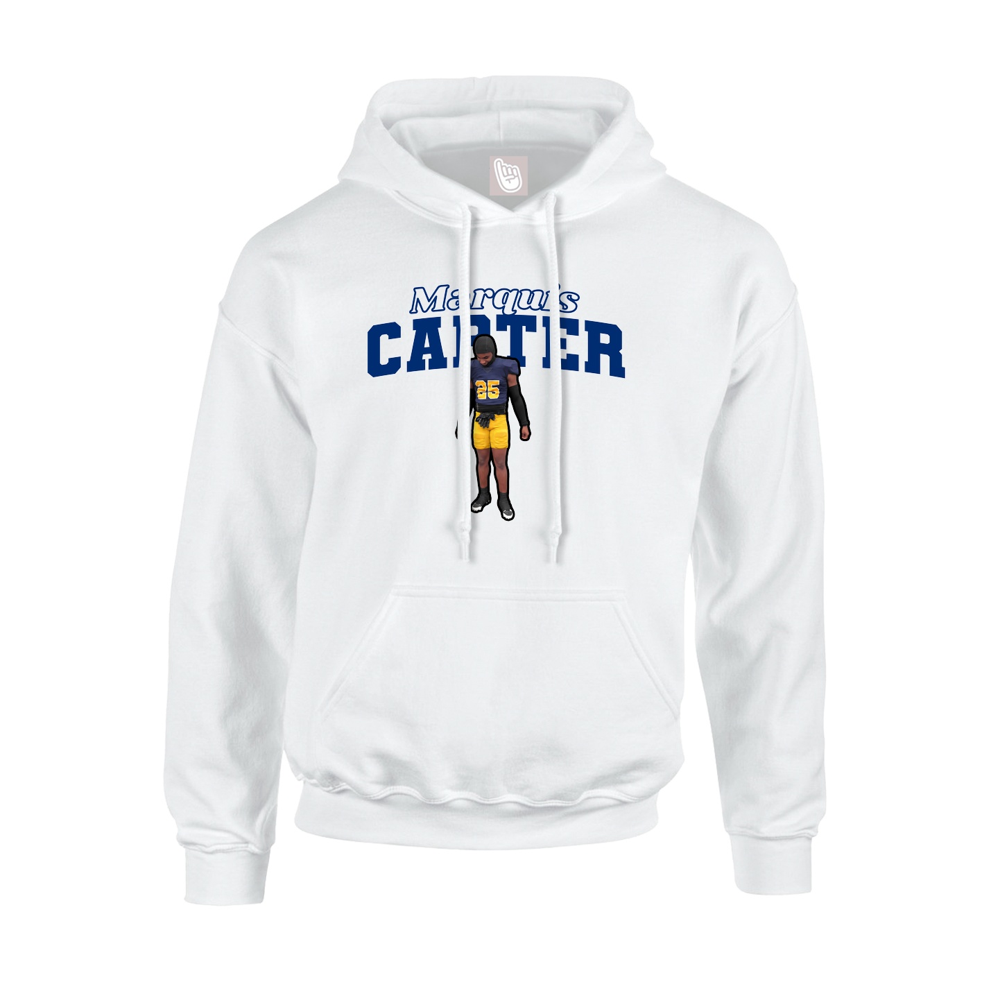 Hoodie — Name Arch in White