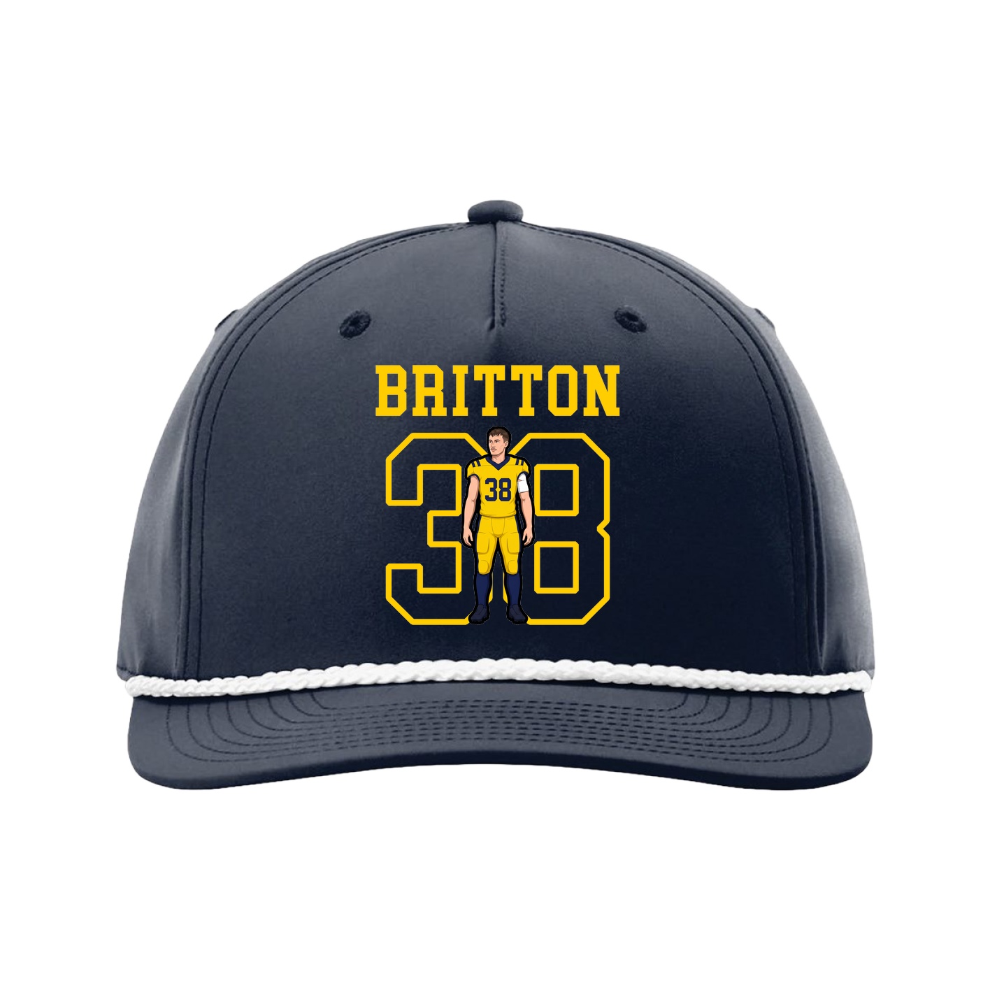 Five-Panel Classic Rope Cap — Shirsey in Navy