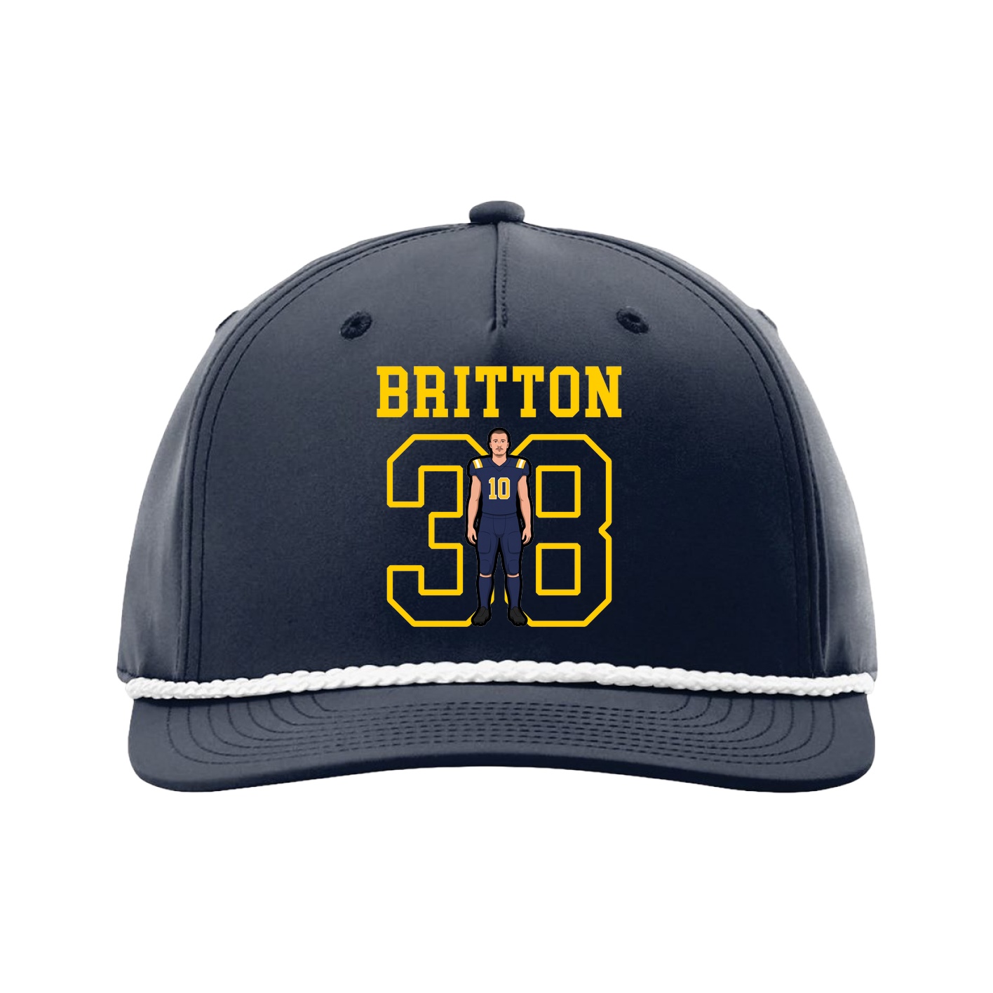 Five-Panel Classic Rope Cap — Shirsey in Navy