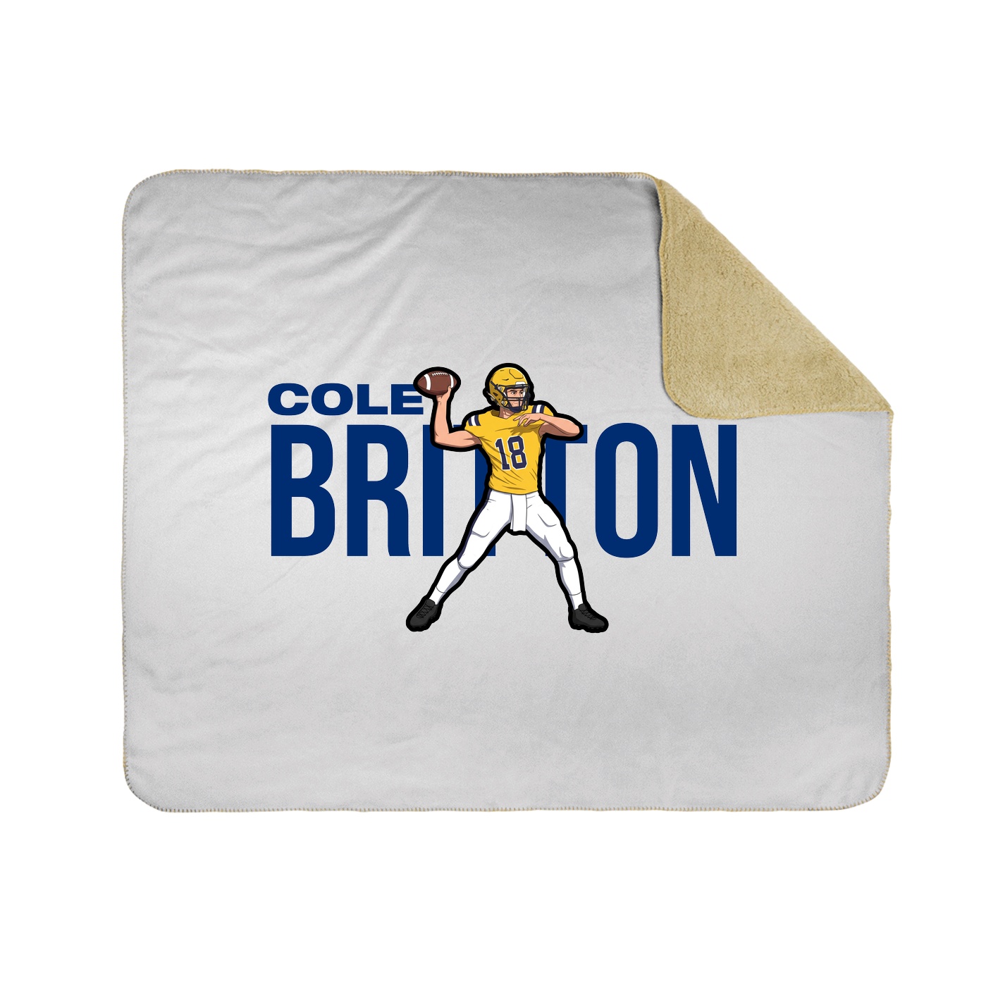 Throw Blanket — Player Name in White