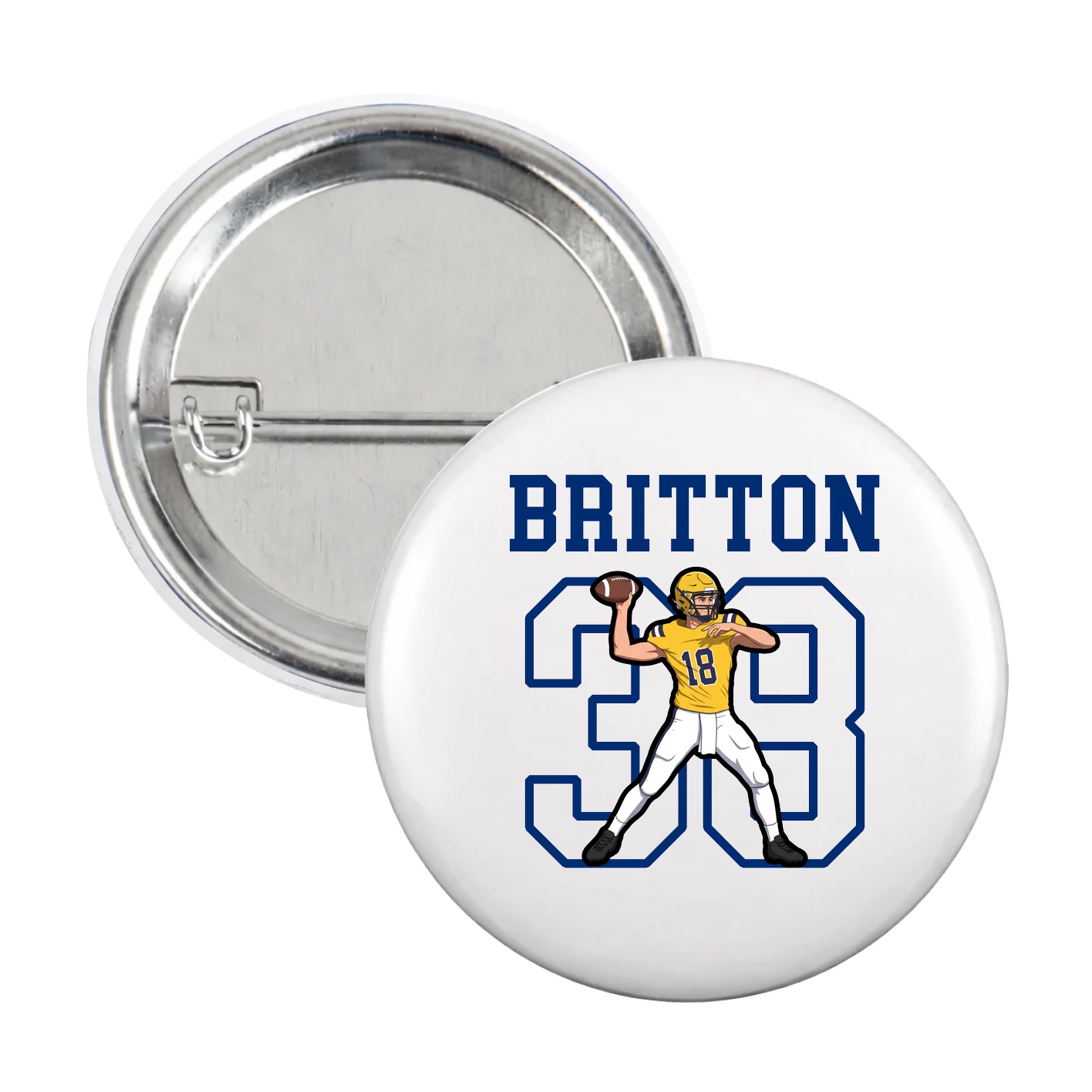 Game Day Button — Shirsey in White