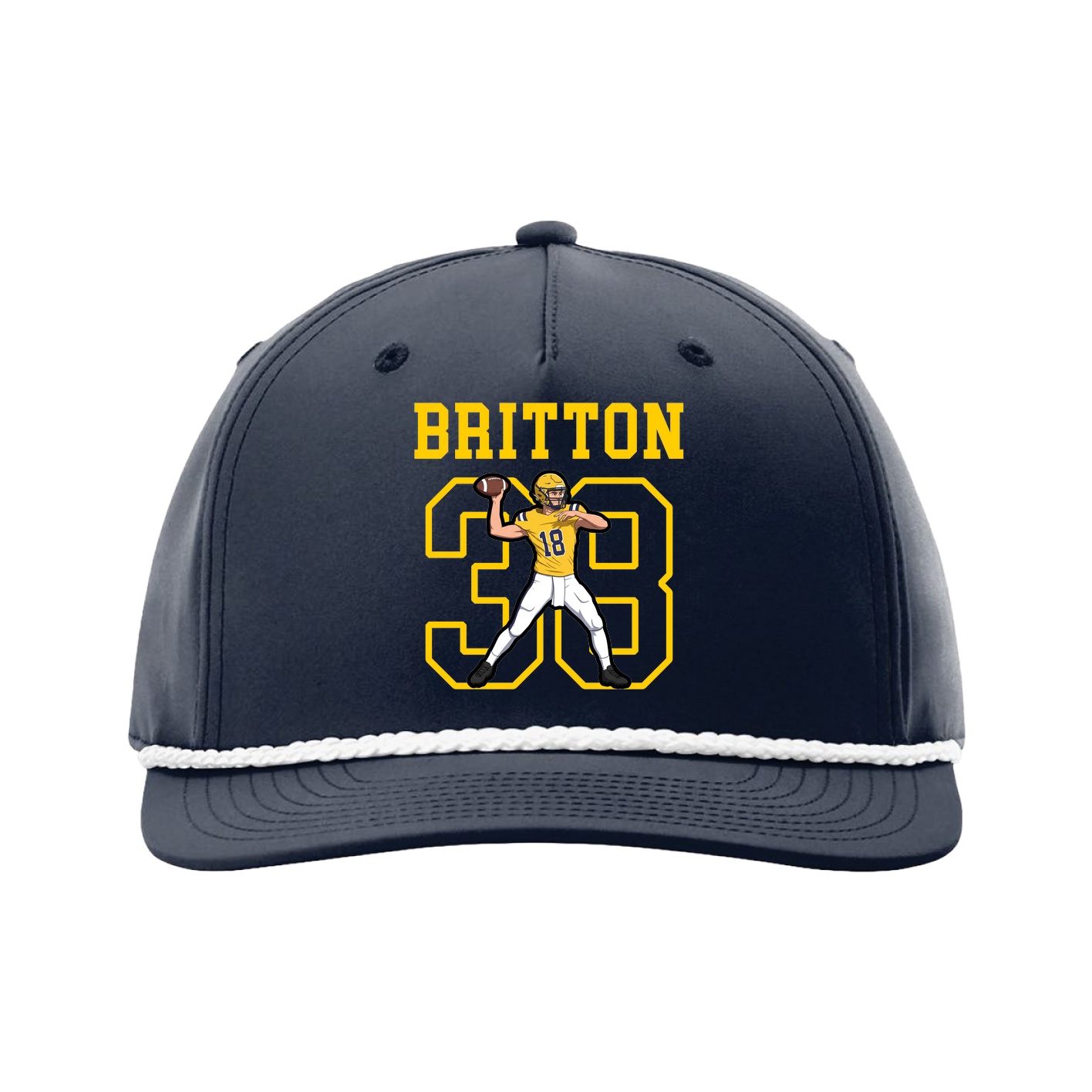 Five-Panel Classic Rope Cap — Shirsey in Navy