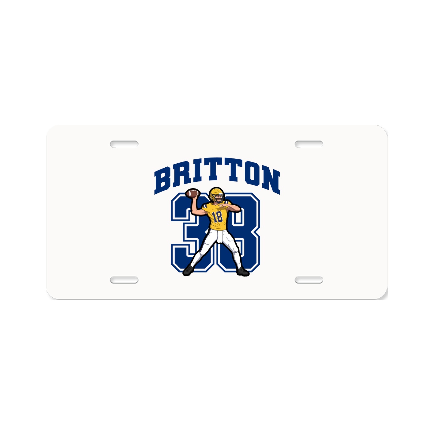 License Plate — Number in Classic