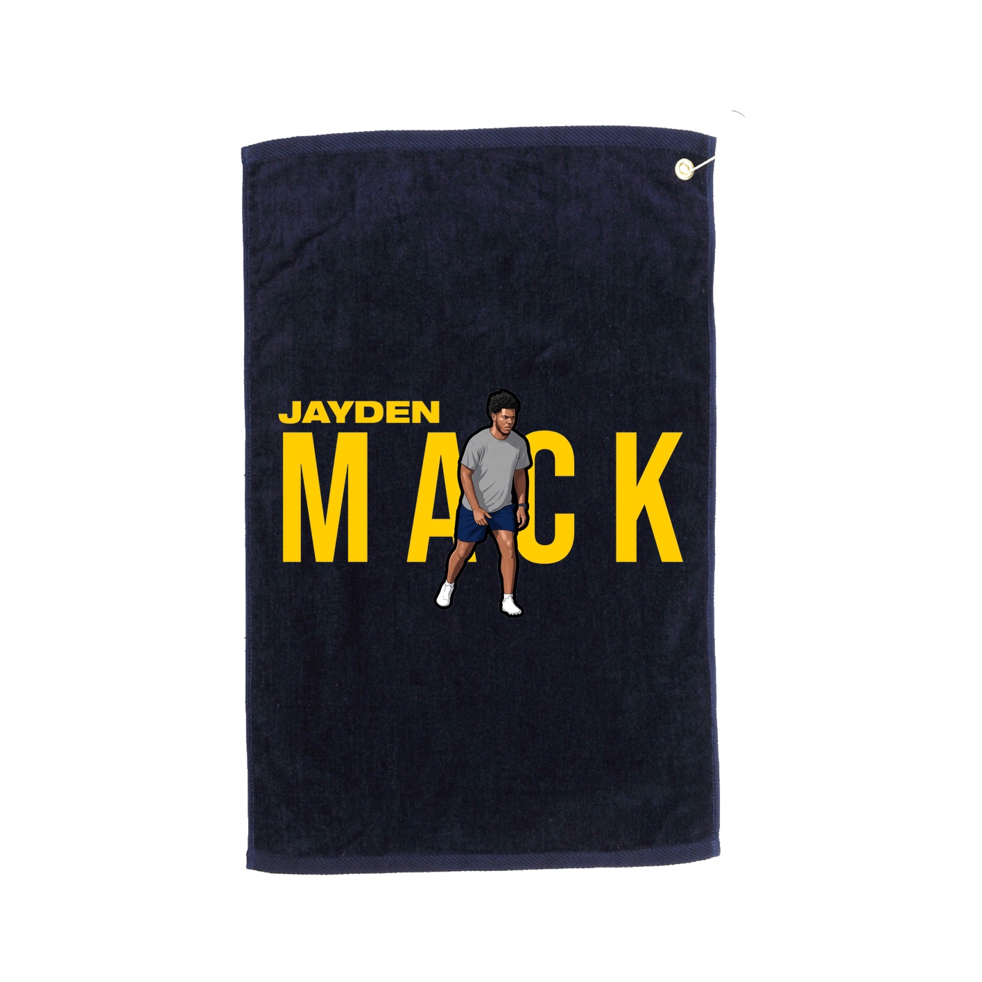Golf Towel — Player Name in Navy
