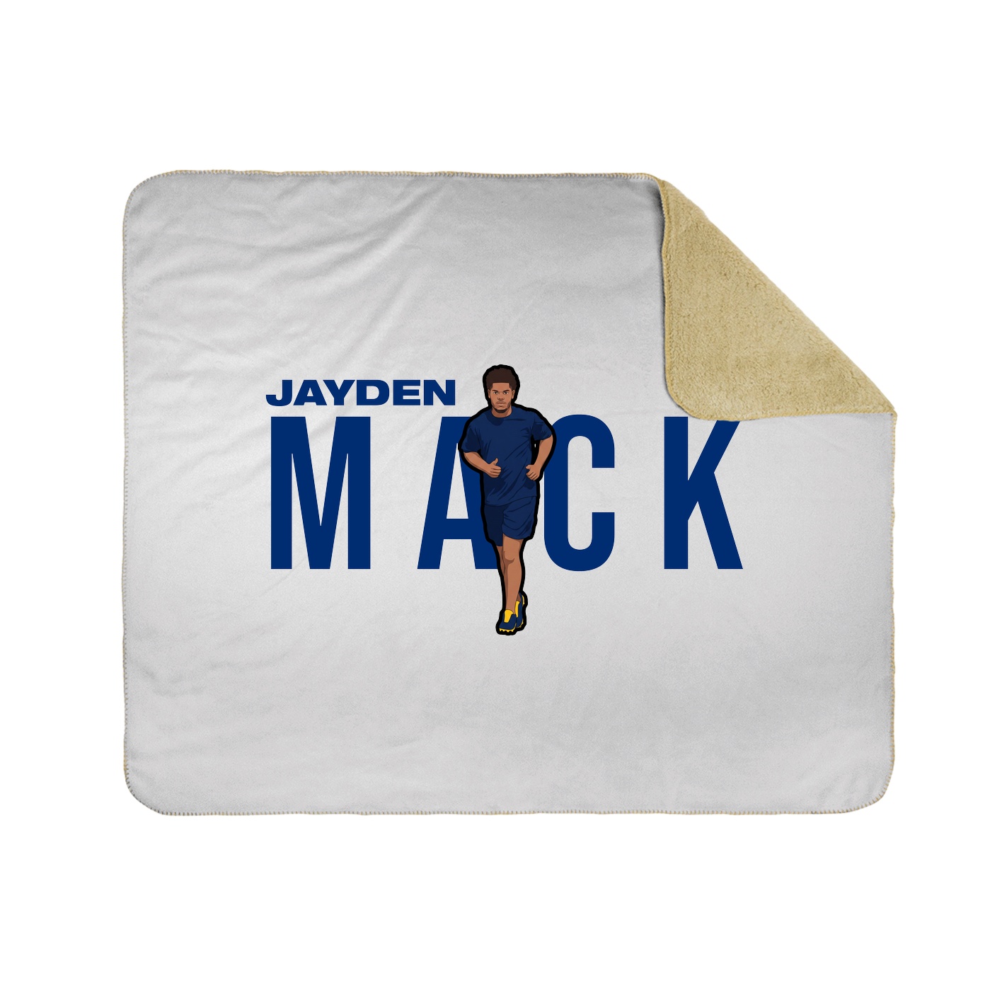 Throw Blanket — Player Name in White