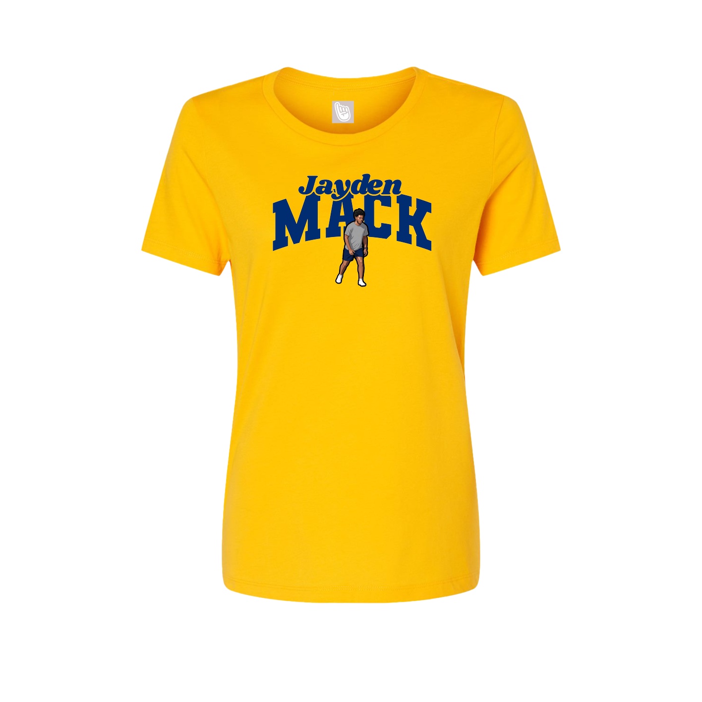 Fitted Women's Tee — Signature Arch in Gold