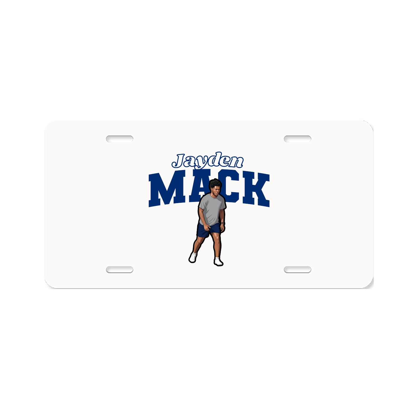 License Plate — Name Arch in Classic