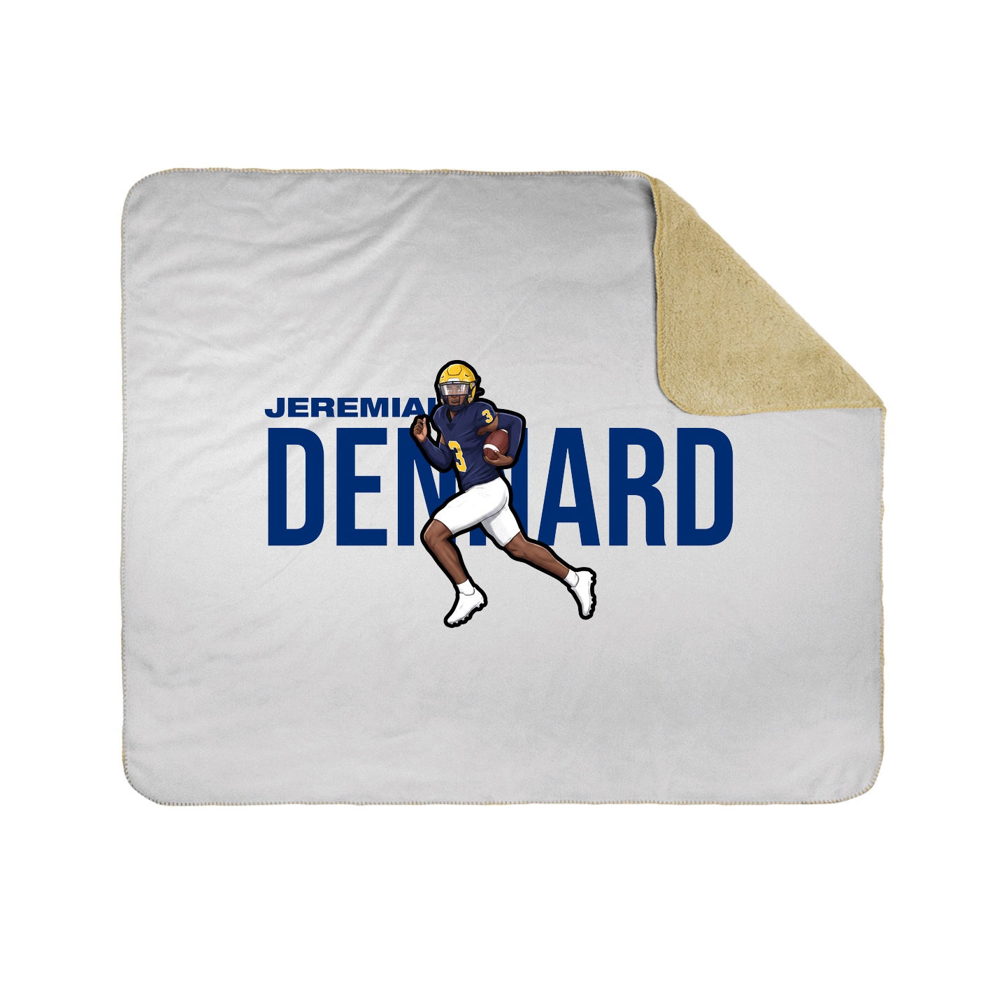 Throw Blanket — Player Name in White