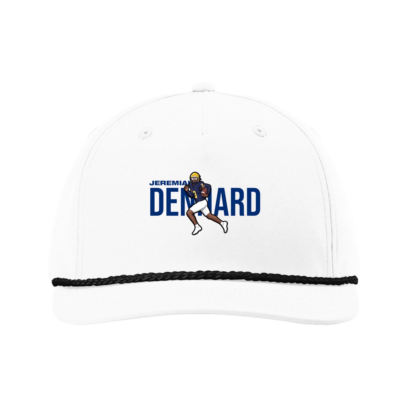 Five-Panel Classic Rope Cap — Player Name in White