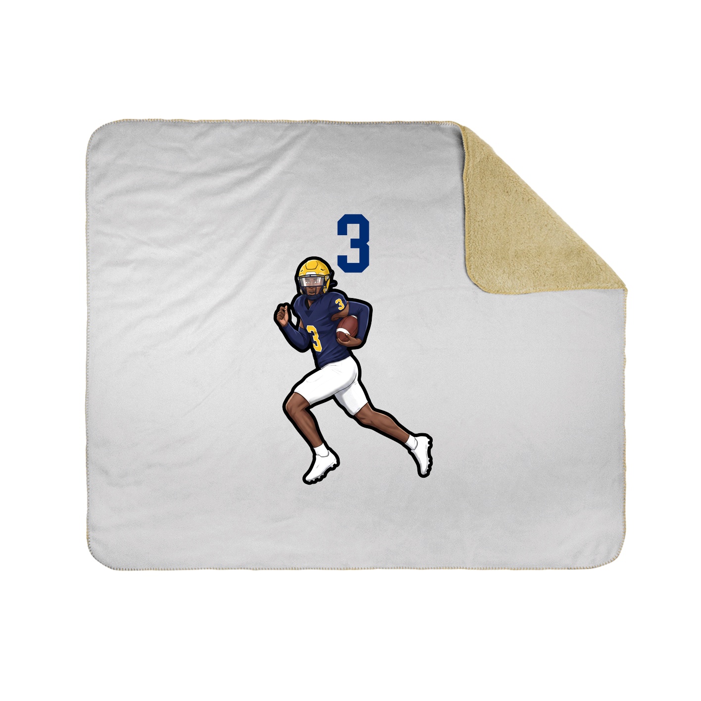 Throw Blanket — Number Top in White