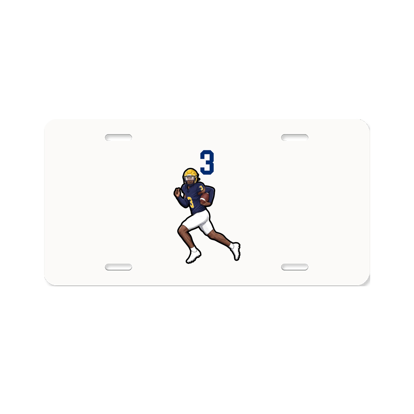 License Plate — Number Top in Classic