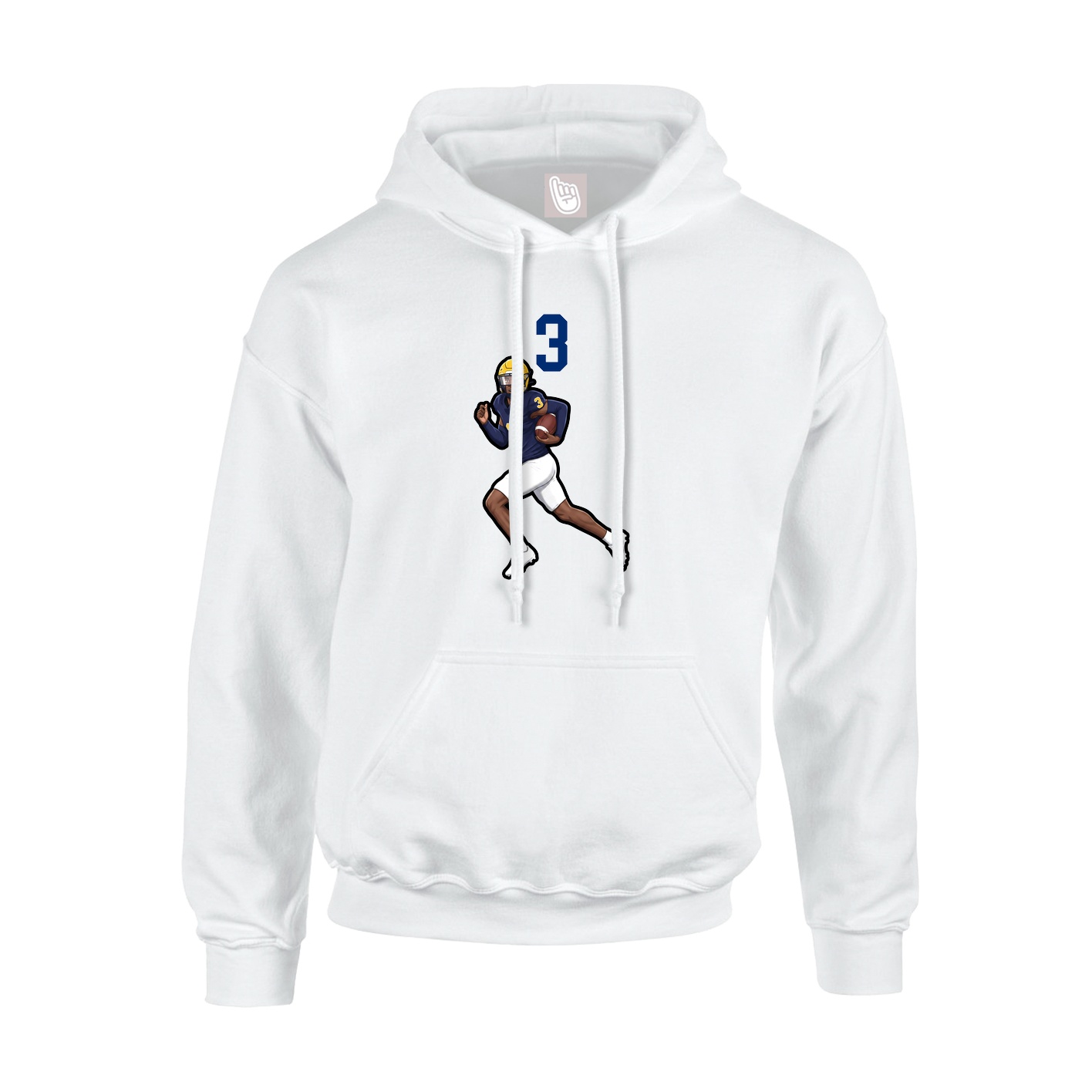 Hoodie — Number Top in White