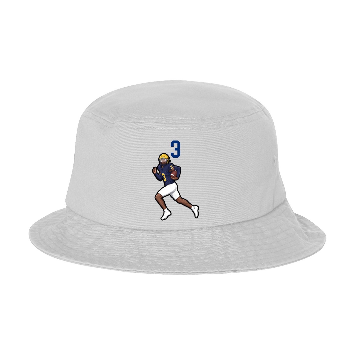 Bucket Cap — Number Top in White