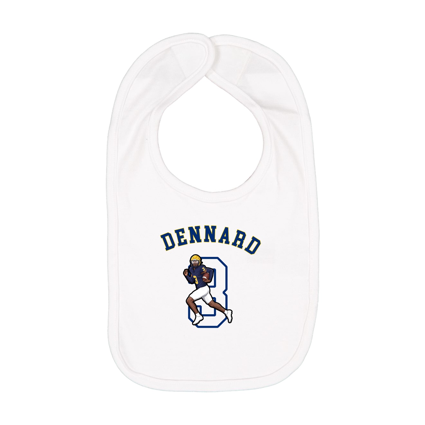 Infant Bib — Shirsey Arch in White