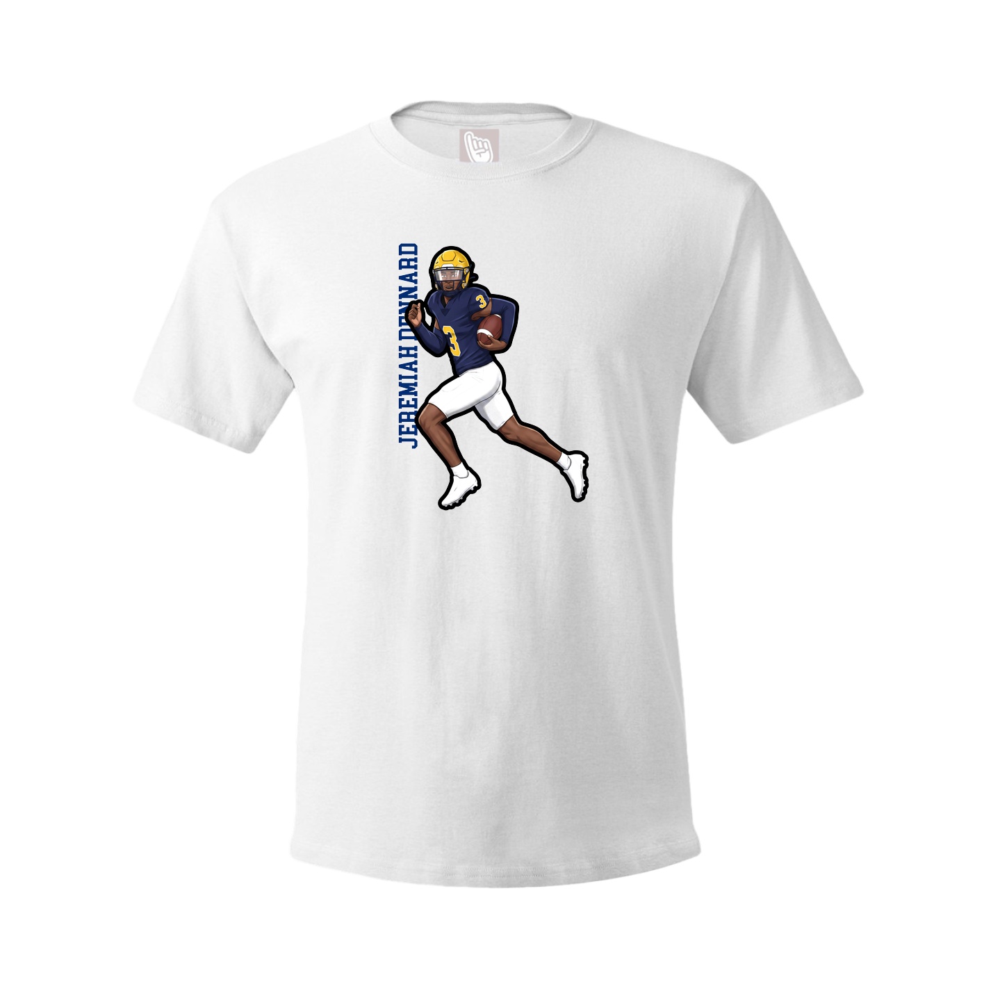 Tee — Name Vertical in White