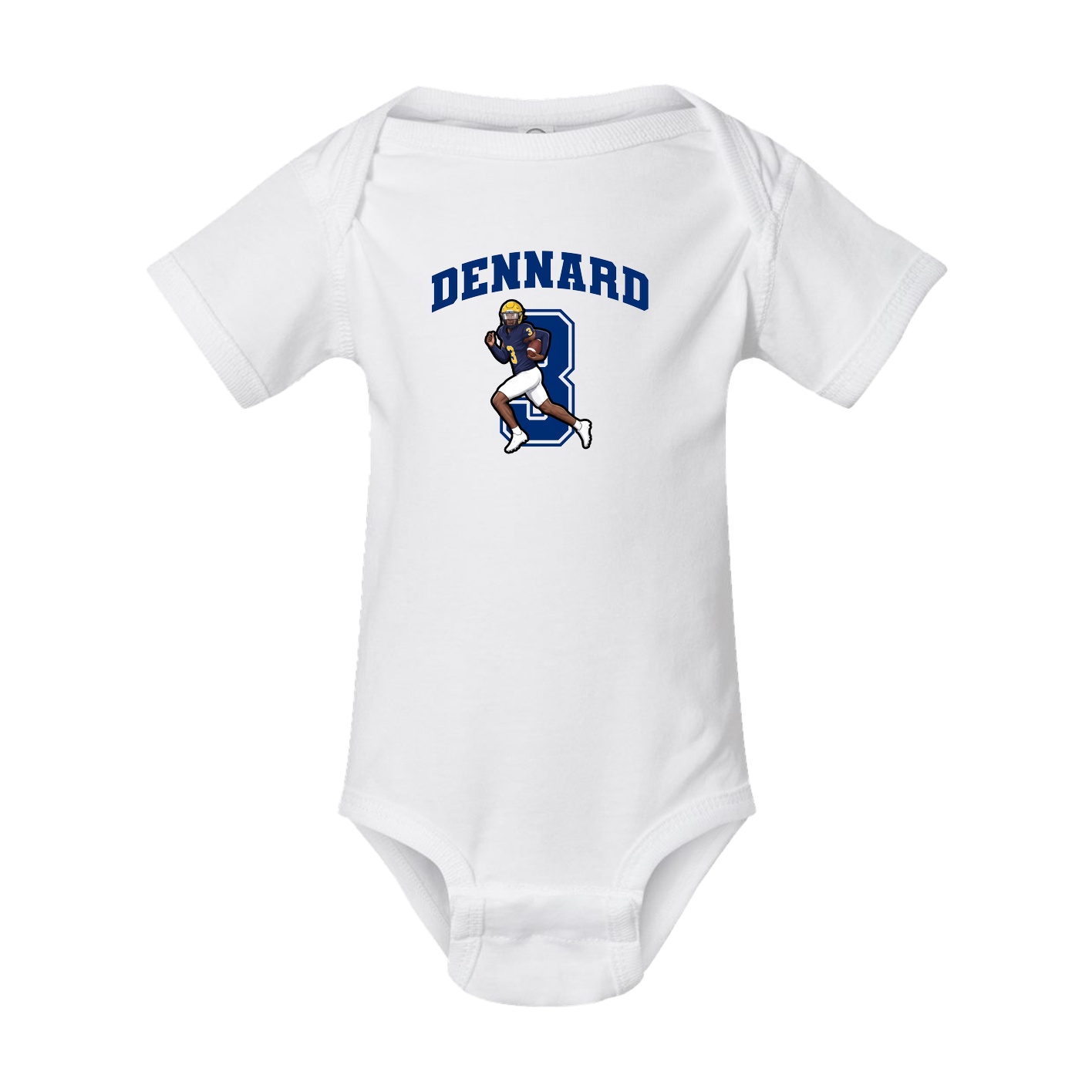 Baby Onesie — Number in White
